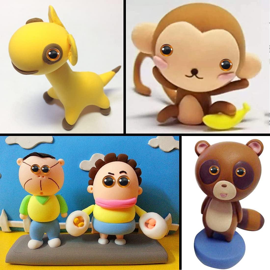 Ojos de Vidrio Marrón Oscuro TOAOB 100pcs 3mm a 12mm