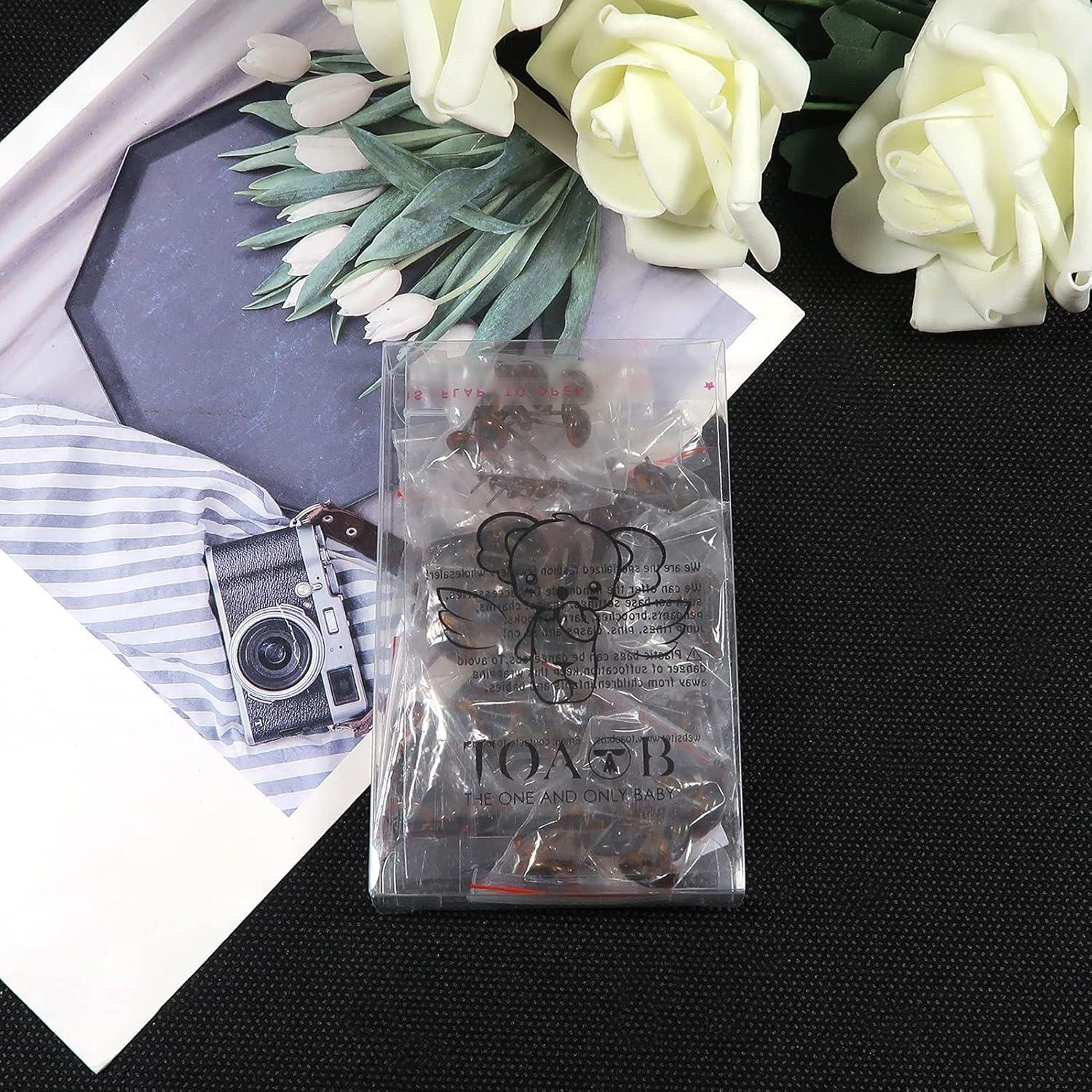 Ojos de Vidrio Marrón Oscuro TOAOB 100pcs 3mm a 12mm