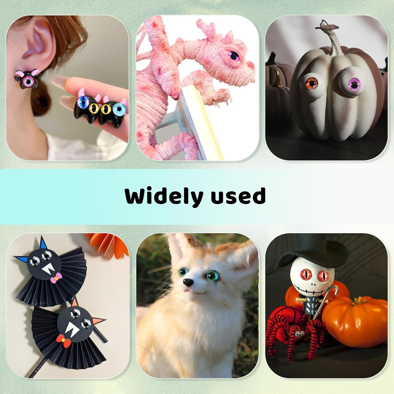 Ojos de Dragón de Vidrio TOAOB 100pcs 8mm Manualidades DIY