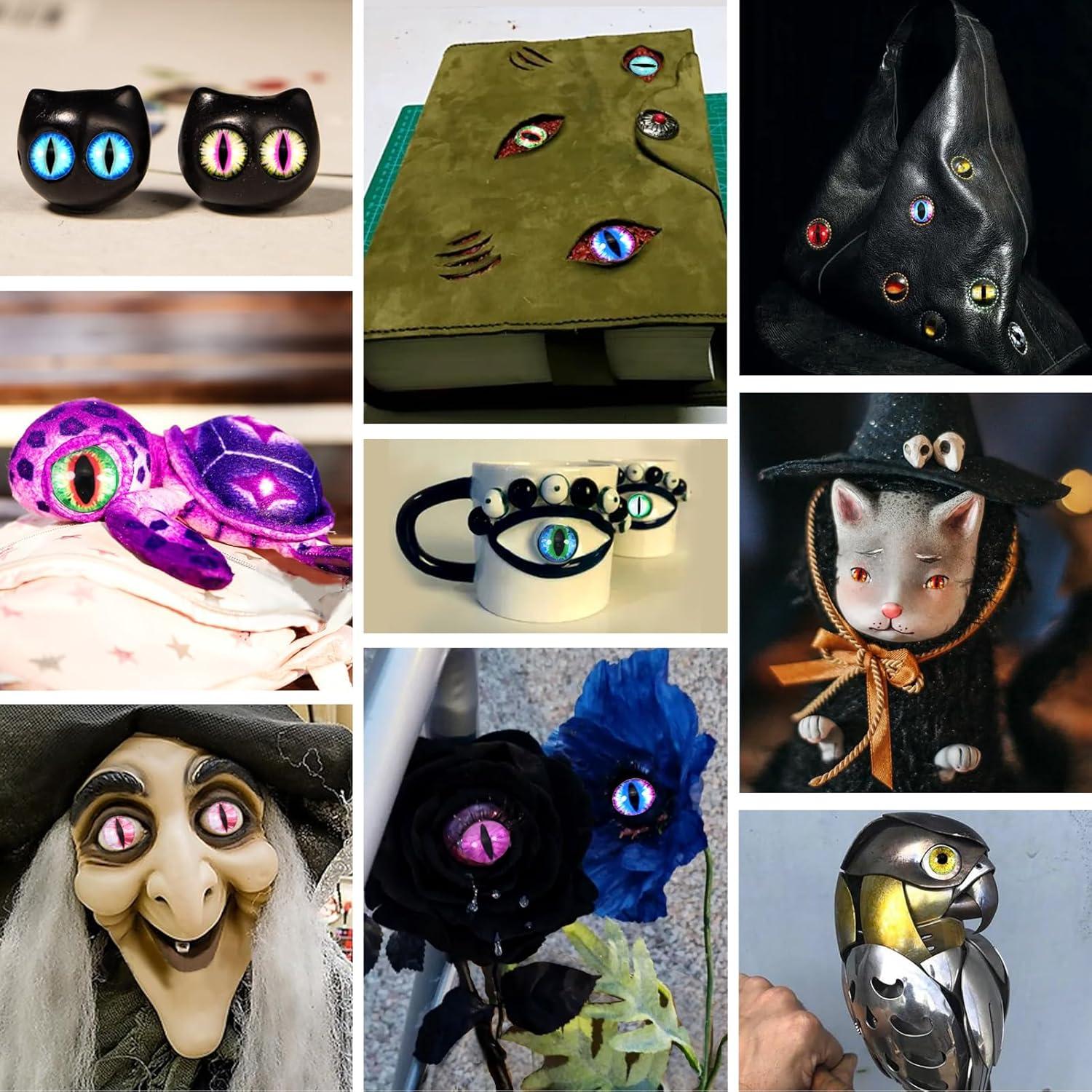 Ojos de Dragón de Vidrio TOAOB 100pcs 8mm Manualidades DIY