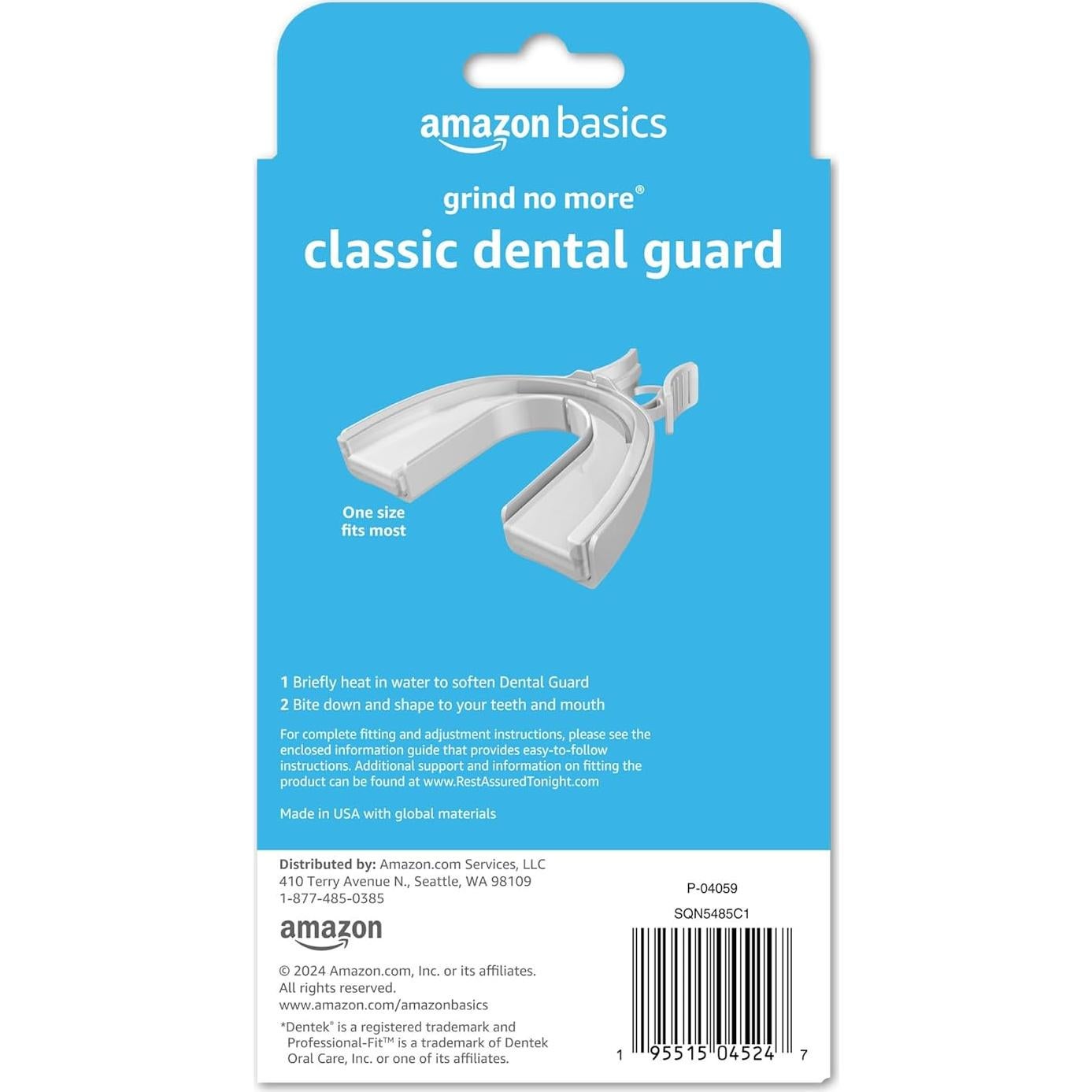 Protectores Dentales Amazon Basics 2 Piezas Ajustables