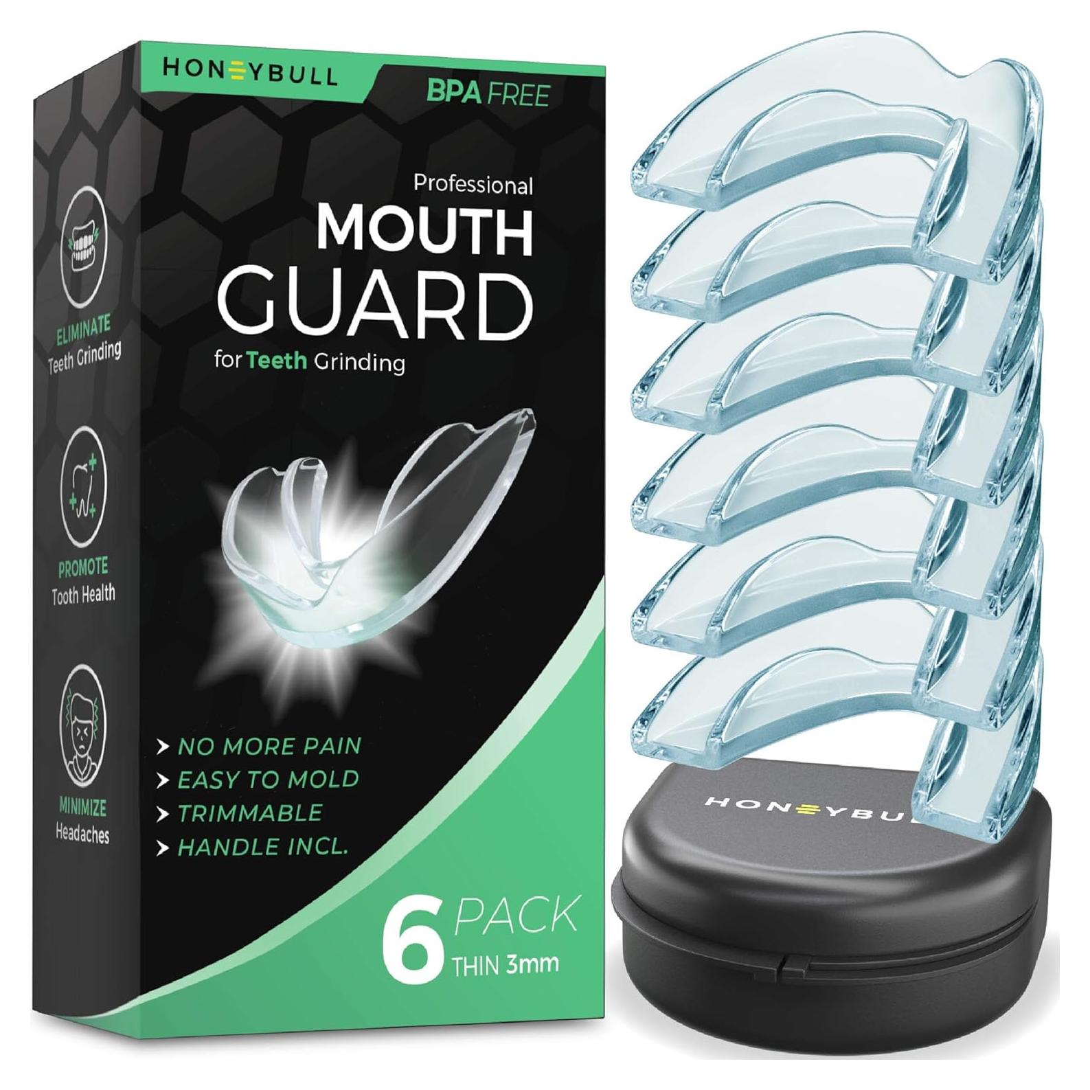 Funda Bucal HoneyBull Delgado para Bruxismo - Paquete de 6