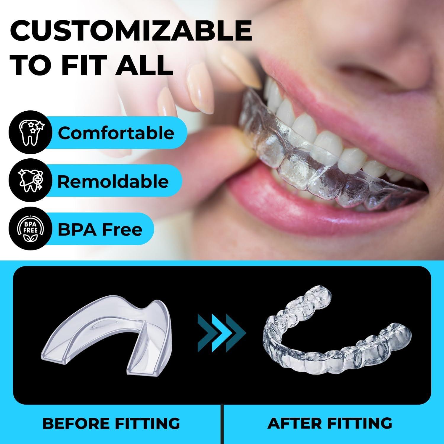 Protector Bucal Nocturno MONIER para Rechinar Dientes - 4 Unidades