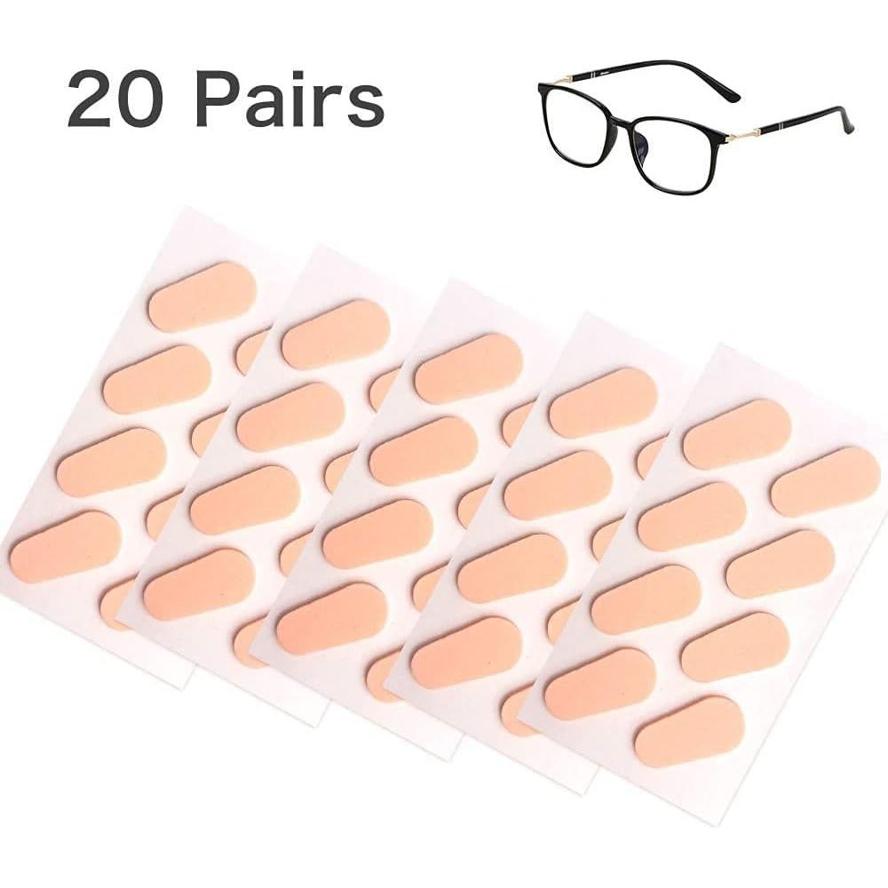 Almohadillas para nariz de gafas Festful 20 pares 16x8mm piel