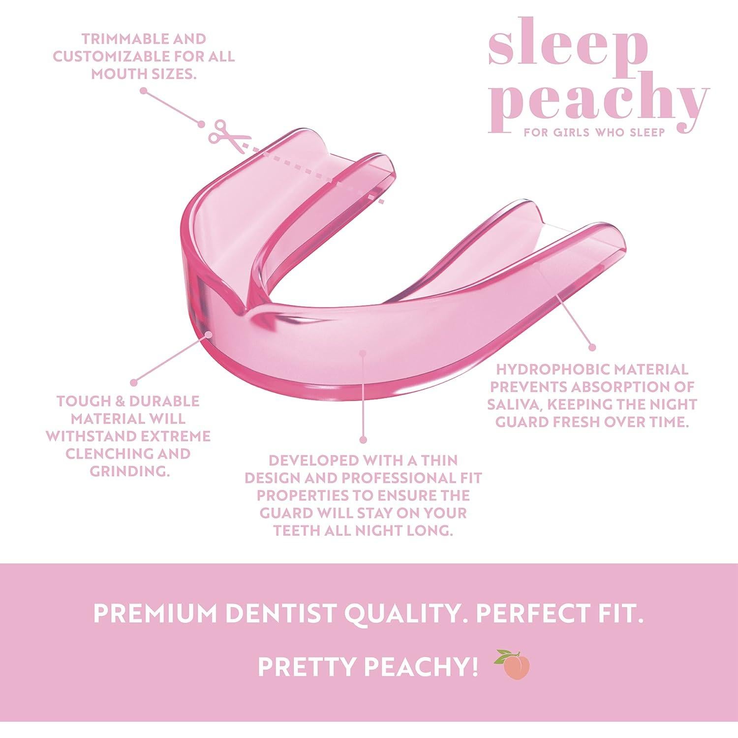 Protectores Bucales Sleep Peachy para Bruxismo - 2 Pzs Rosa