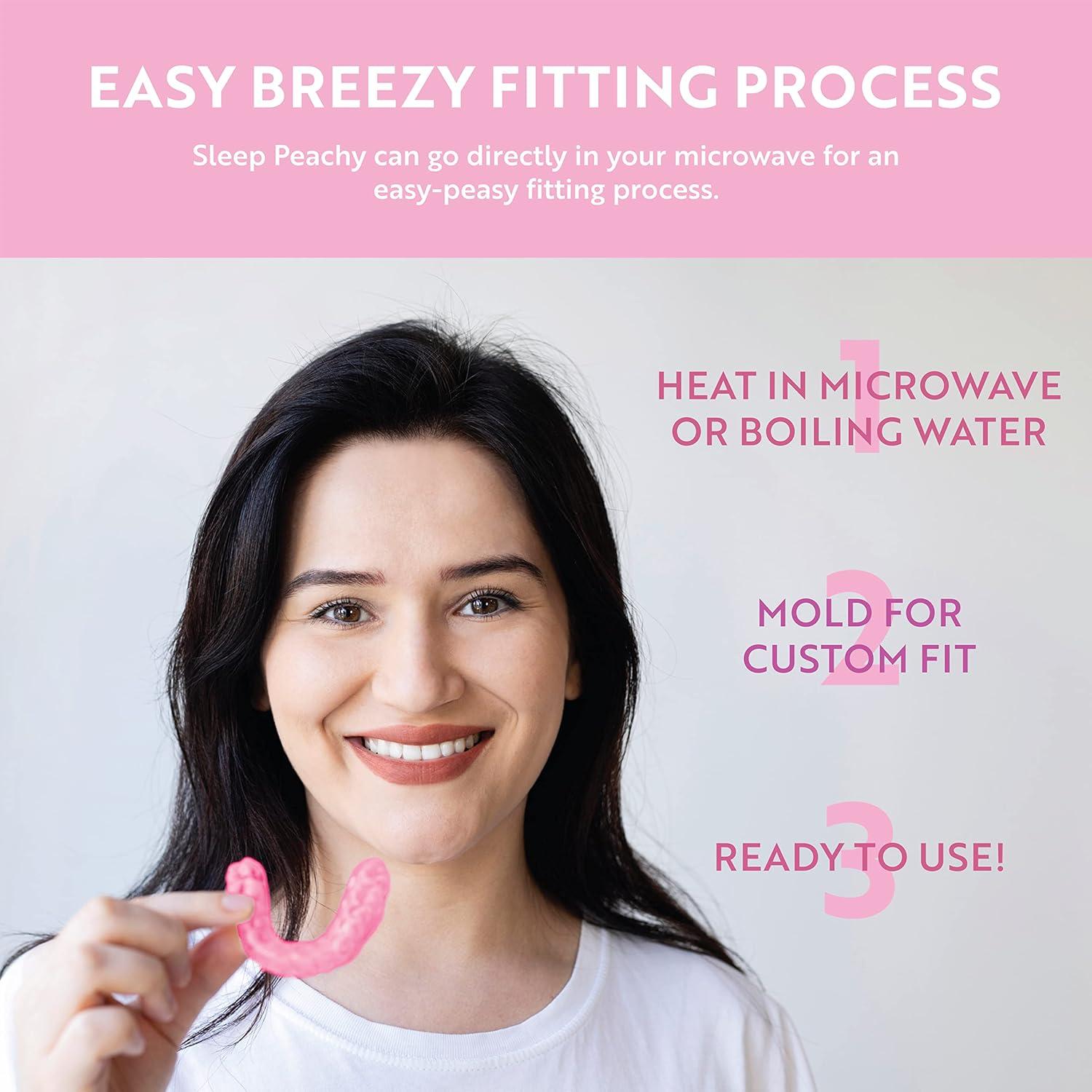 Protectores Bucales Sleep Peachy para Bruxismo - 2 Pzs Rosa