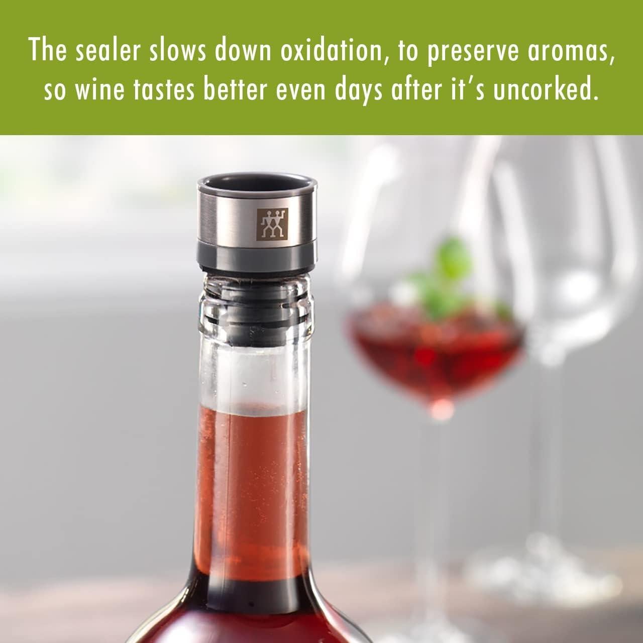 Sellador de Vino ZWILLING Fresh & Save 3 Piezas Acero Inoxidable