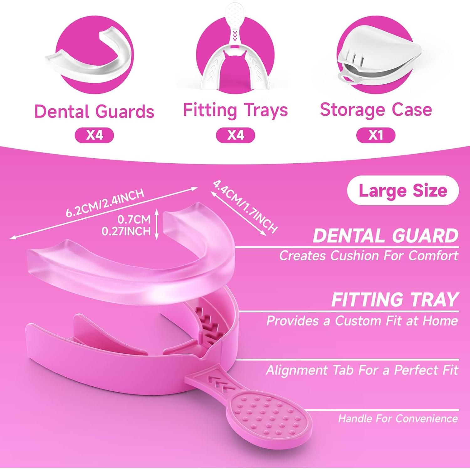 Protectores bucales Mictaning 4 unidades ajustables para rechinar