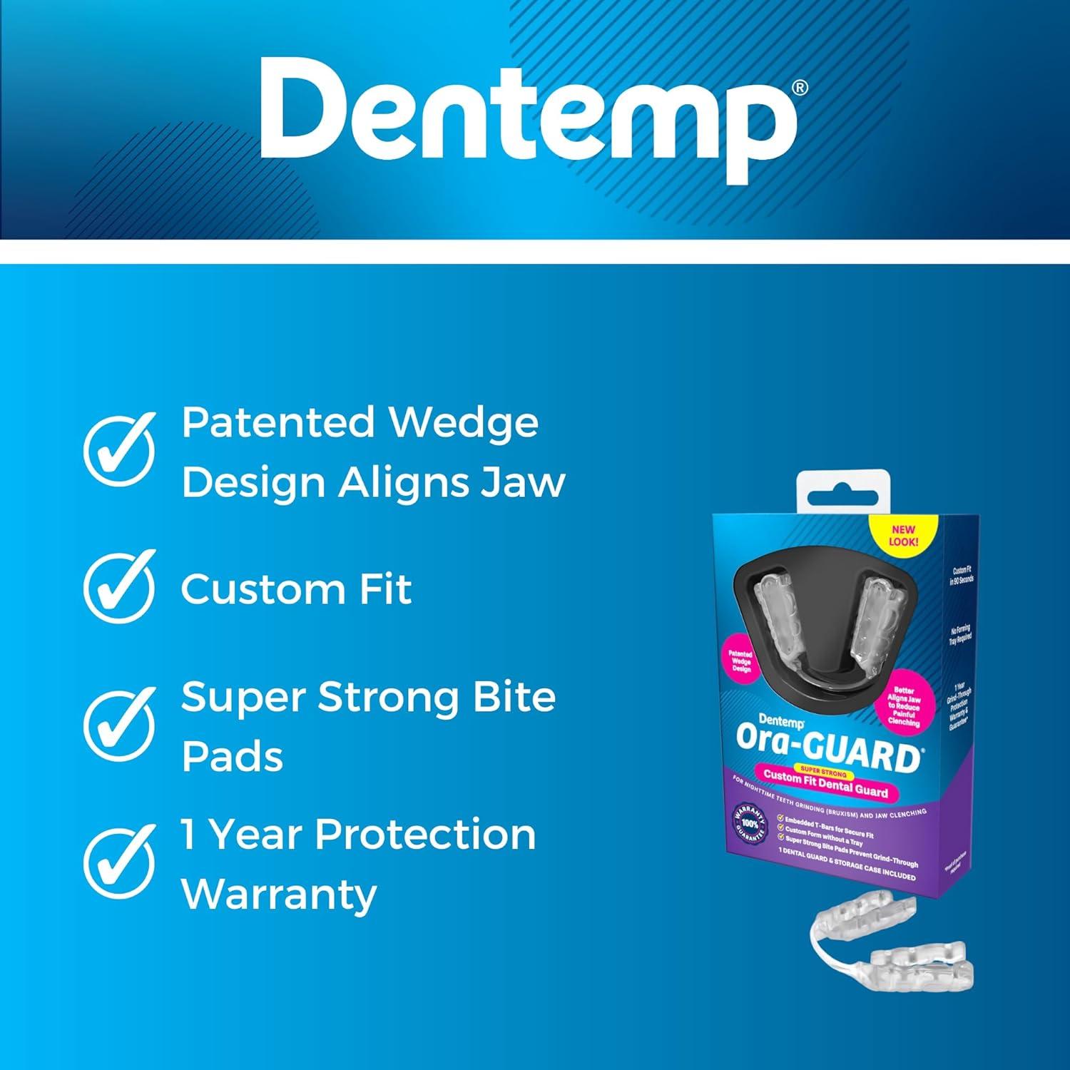 Protector Dental Personalizado Dentemp Ora-GUARD para Bruxismo - Paquete de Dos