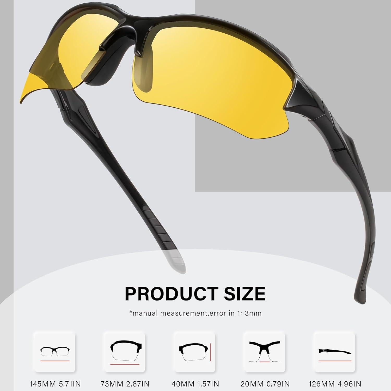 Gafas de Visión Nocturna Polarizadas 3 en 1 para Hombres