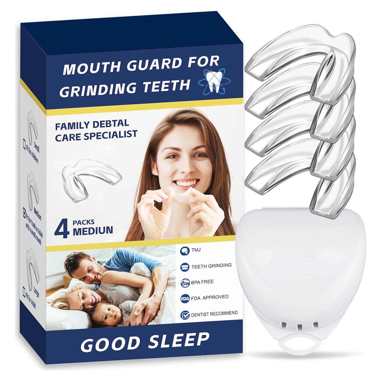 Paquete de 4 protectores bucales Mictaning para bruxismo