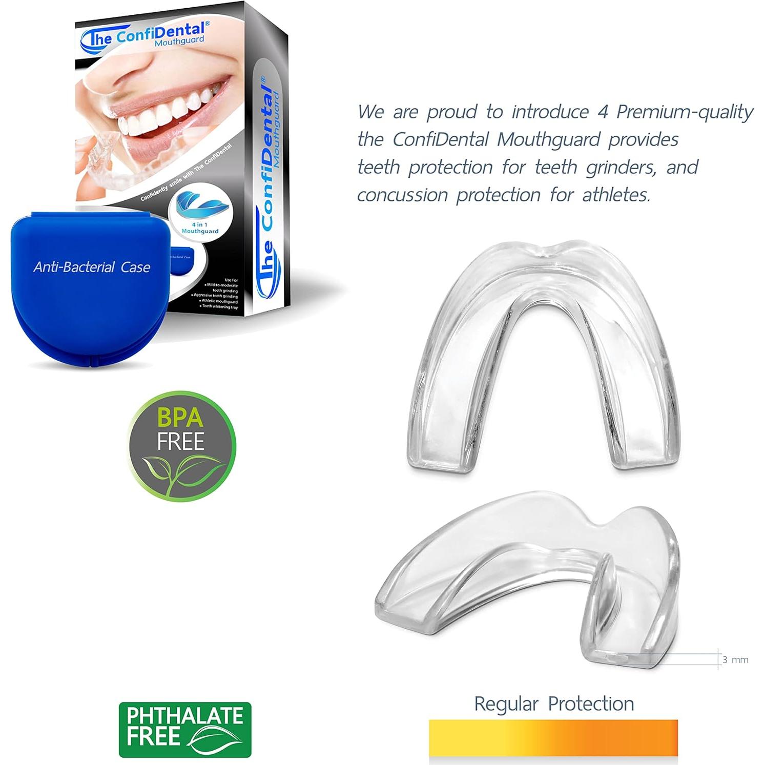 Paquete de 6 Protectores Bucales ConfiDental para Bruxismo y Deporte