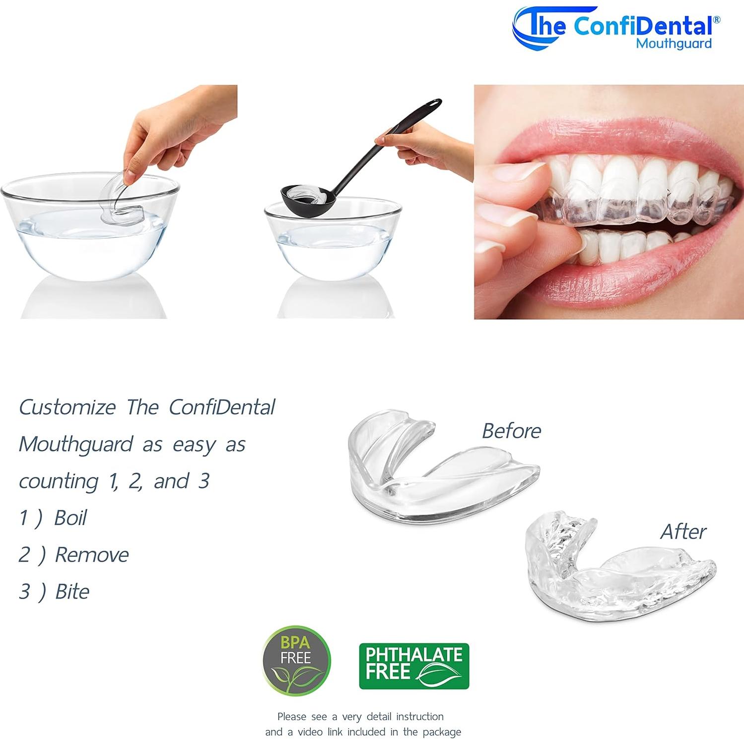 Paquete de 6 Protectores Bucales ConfiDental para Bruxismo y Deporte