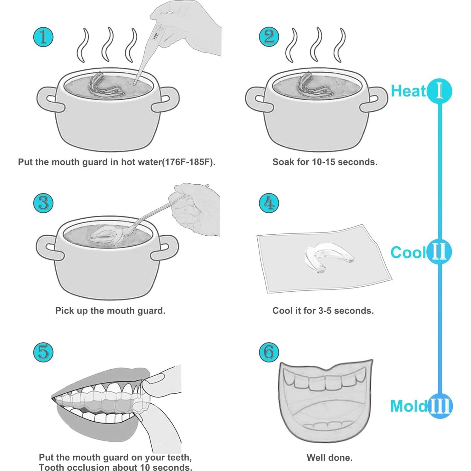 Protector Bucal Niños Lulurose 4 Piezas Moldeables Rosados
