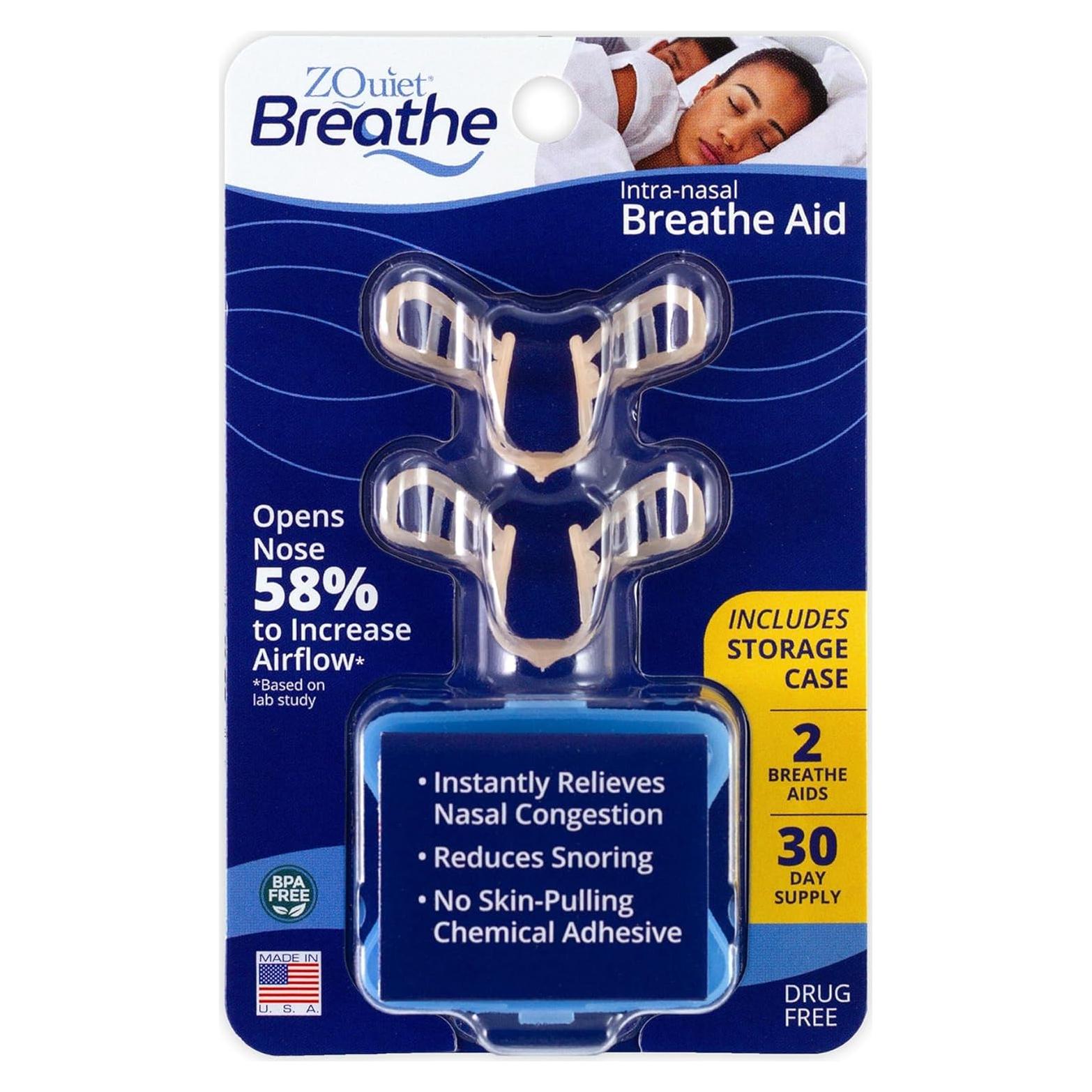 Dilatador Nasal Antisnoring ZQuiet - 2 Unidades, 30 Días