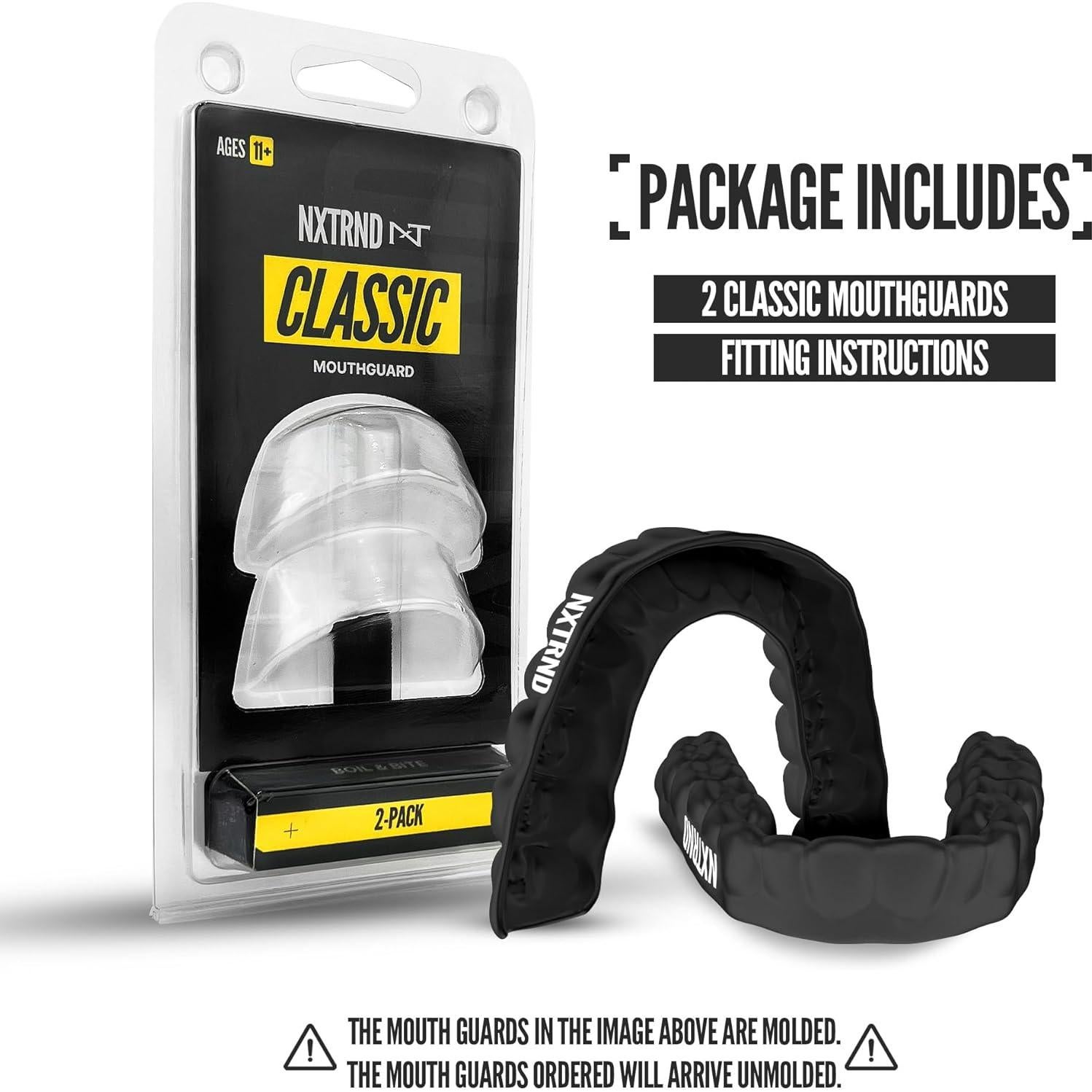 Protector Bucal Nxtrnd Classic 2 Unidades Negro