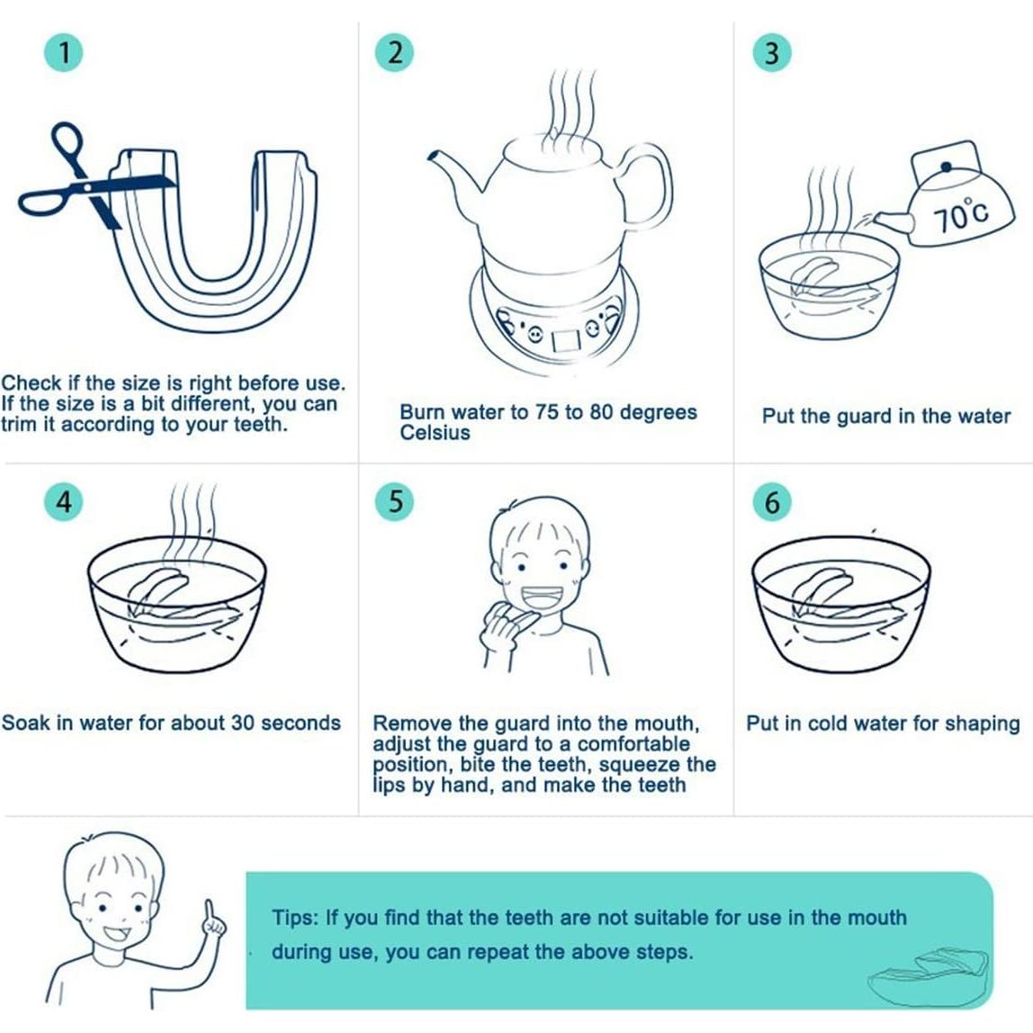 Protector Bucal Deportivo Ceonam 4 Piezas para Bruxismo