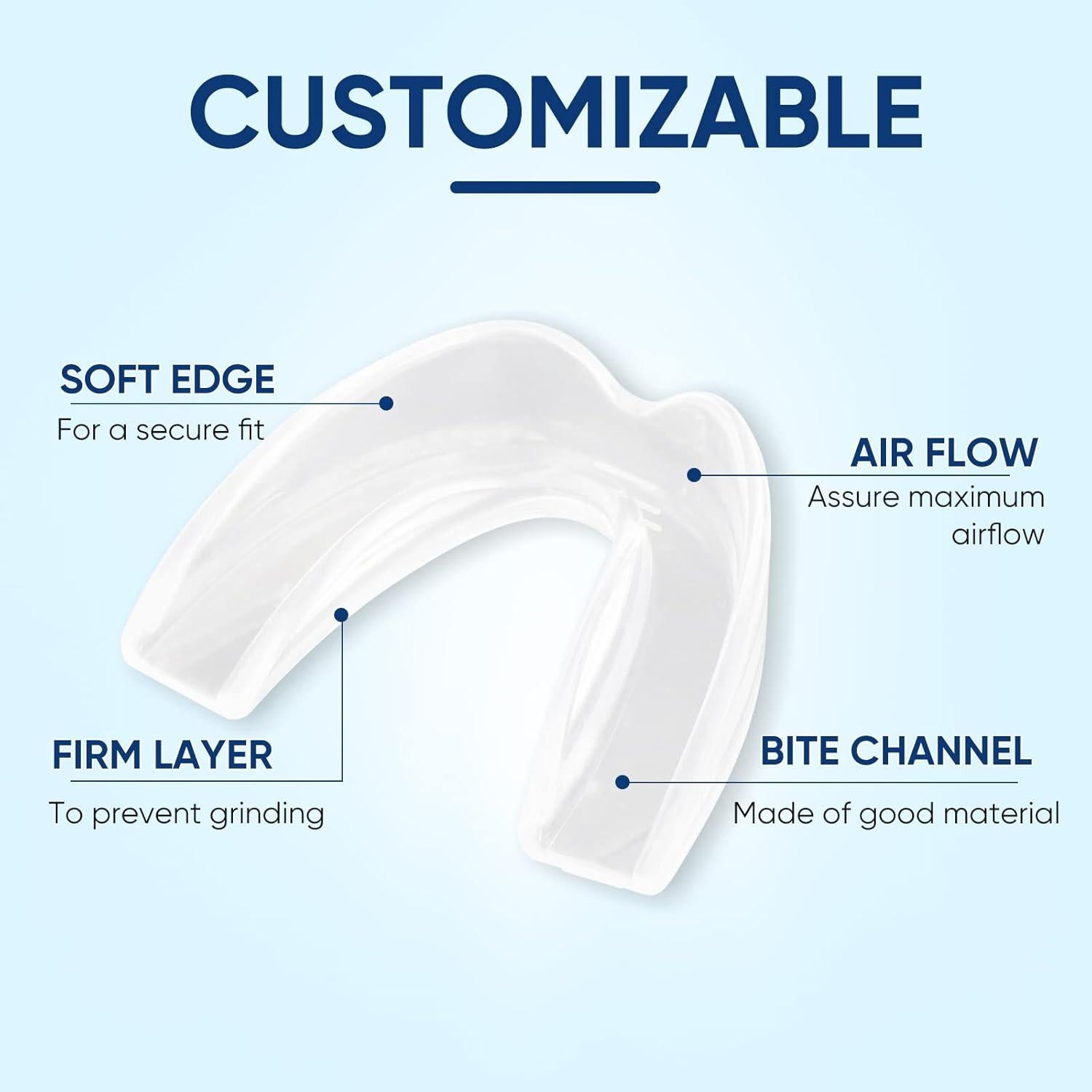 Protector Bucal Profesional PDTXCLS para Bruxismo - 4 Piezas