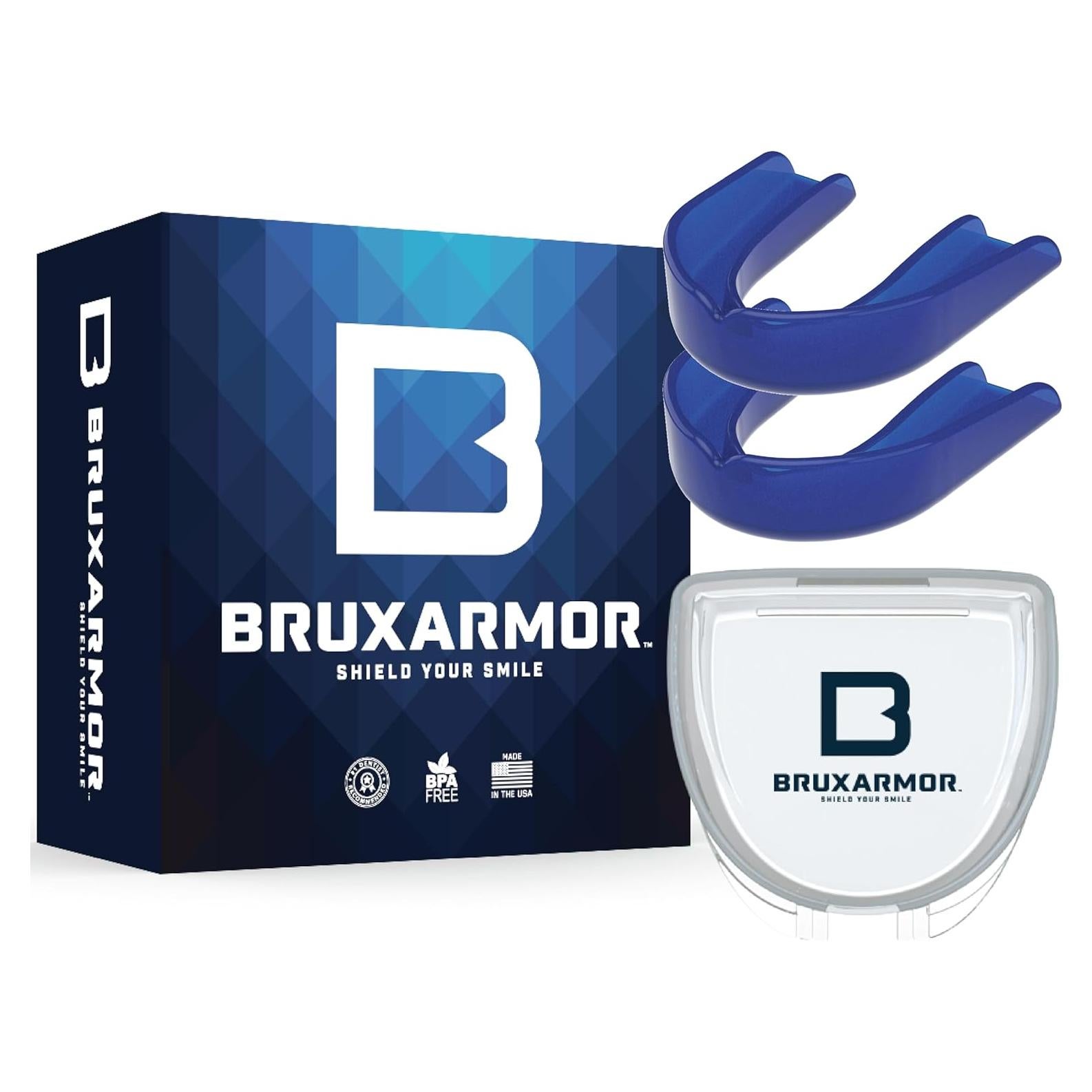 Protector Bucal BruxArmor Navy - Alivio Bruxismo 2 Pzs