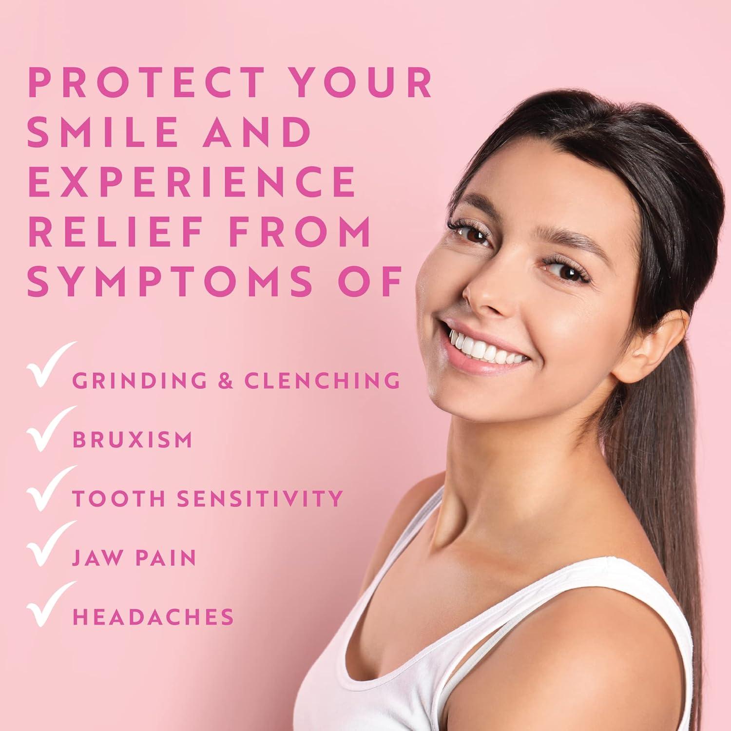 Protector Bucal Nocturno Profesional CUSTMBITE Rosa 2 Pzs