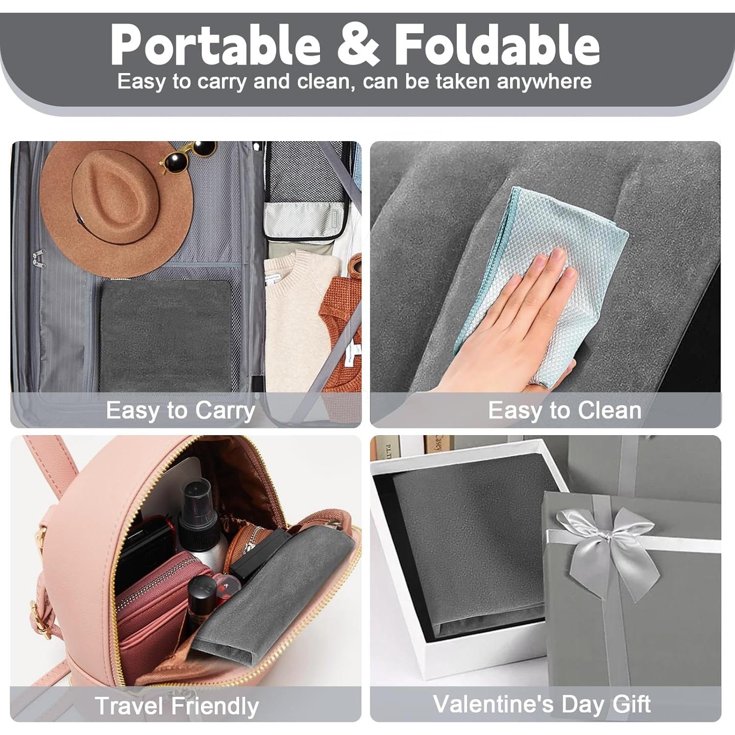 Almohada Wedge Inflable Prosixtoy Gris 45x36 cm para Viaje