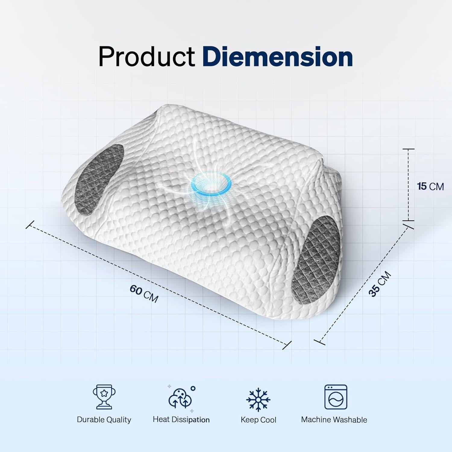 Almohada Cervical OLELIA Espuma Viscoelástica 1.44 kg