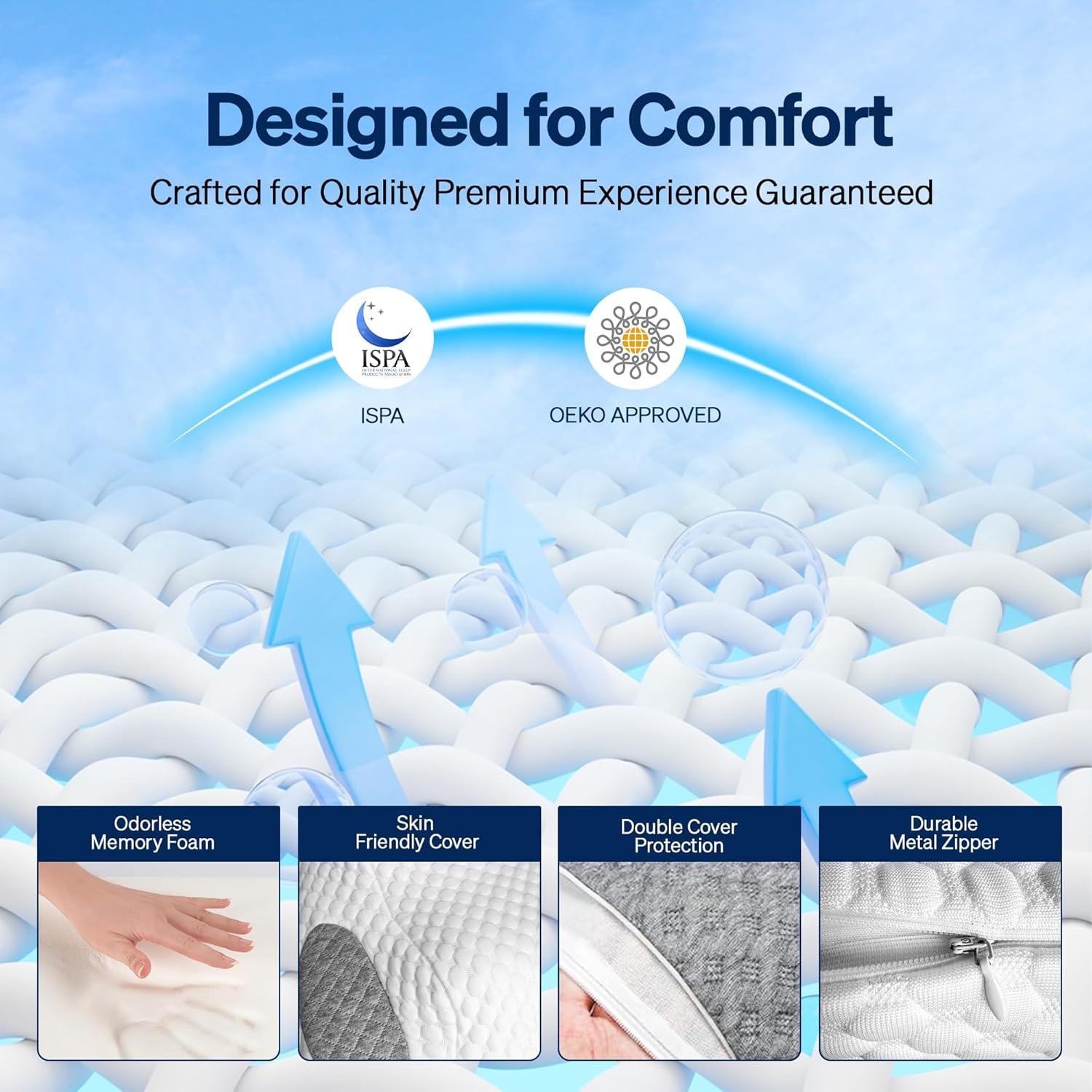 Almohada Cervical OLELIA Espuma Viscoelástica 1.44 kg