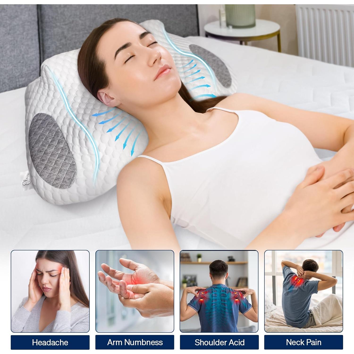 Almohada Cervical OLELIA Espuma Viscoelástica 1.44 kg