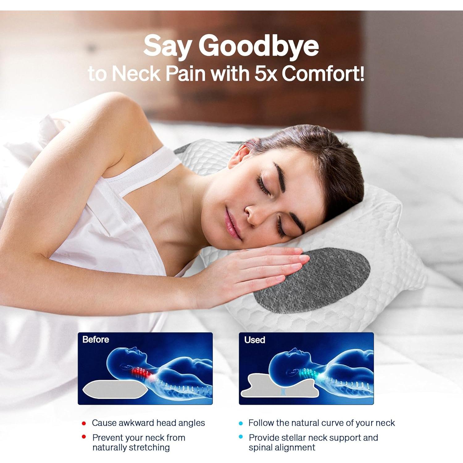 Almohada Cervical OLELIA Espuma Viscoelástica 1.44 kg