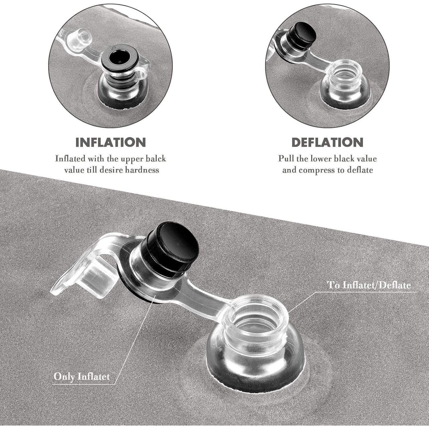 Cojín Inflable en Cuña USHMA Gris Claro para Viaje