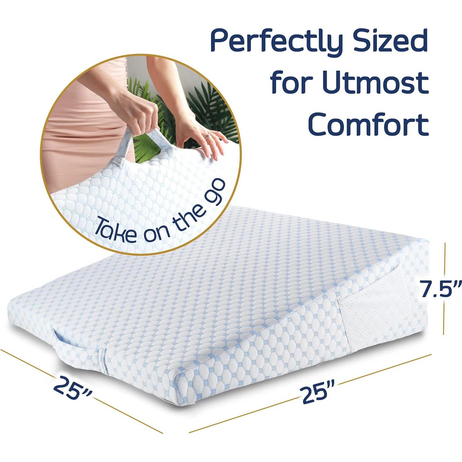 Cojín en Cuña Nestl 19 cm Espuma Viscoelástica Refrigerante