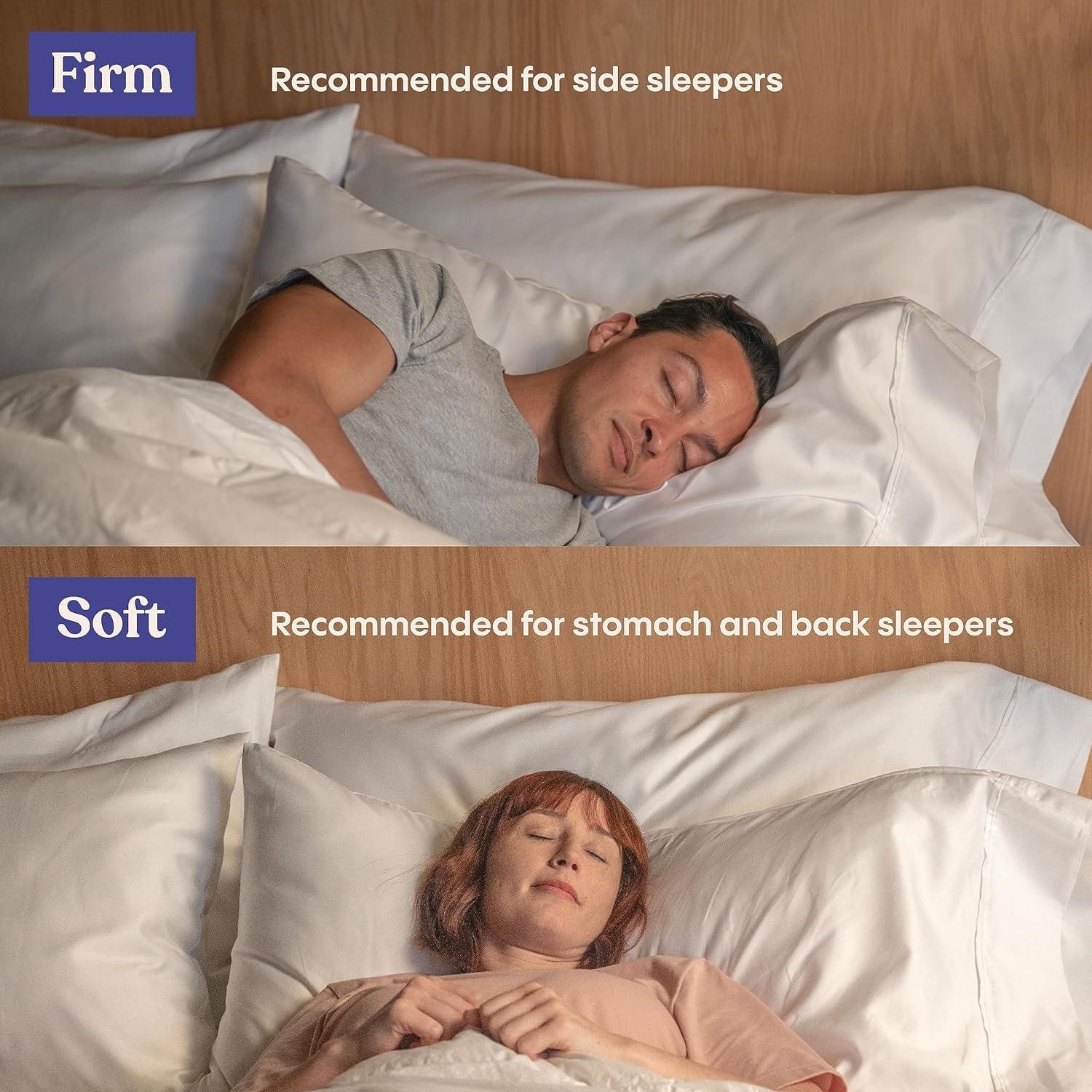 Almohada FluffCo Suave Queen 100% Algodón 300 Hilos