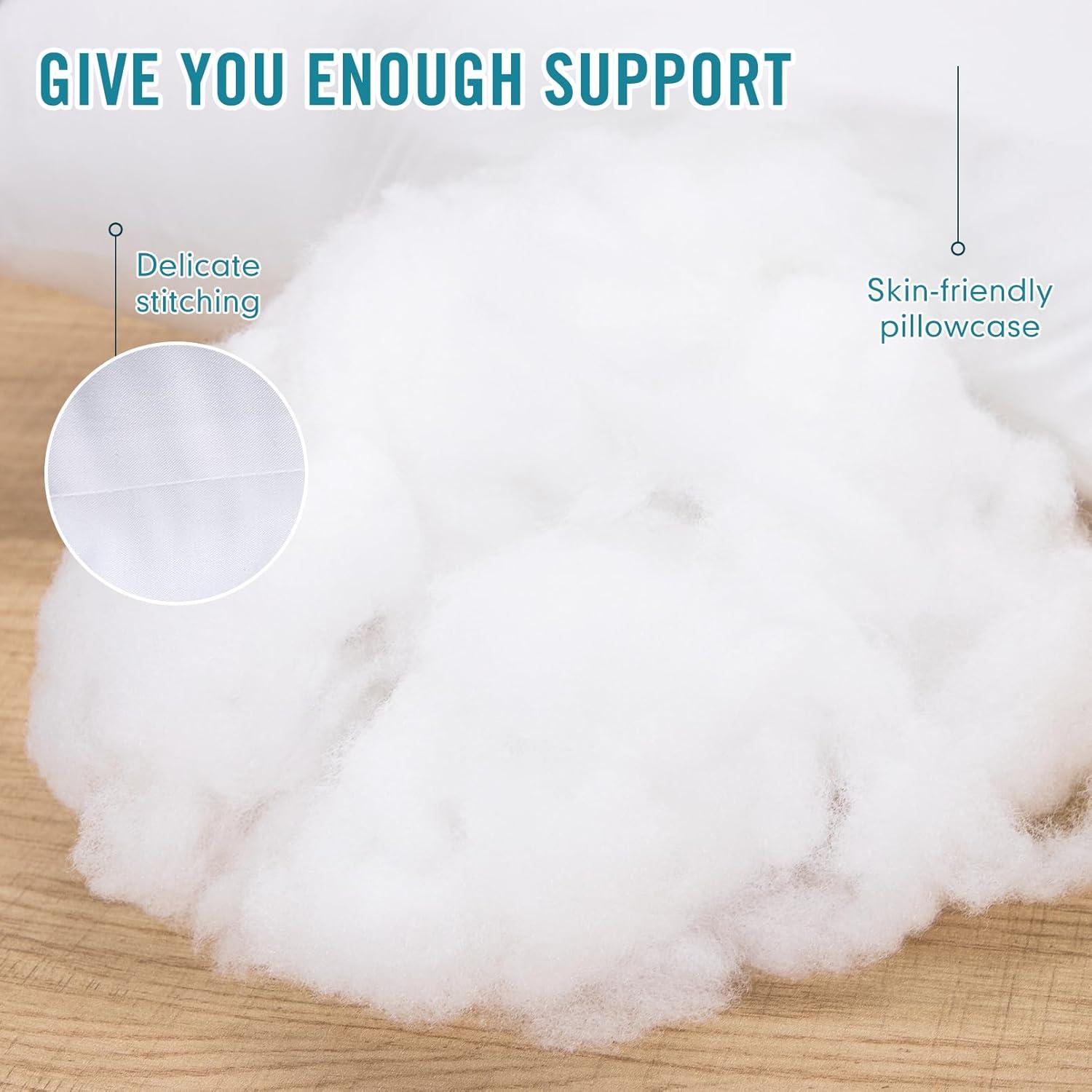 Almohadas Queen Sycoodeal 4 Piezas Lavables Soporte