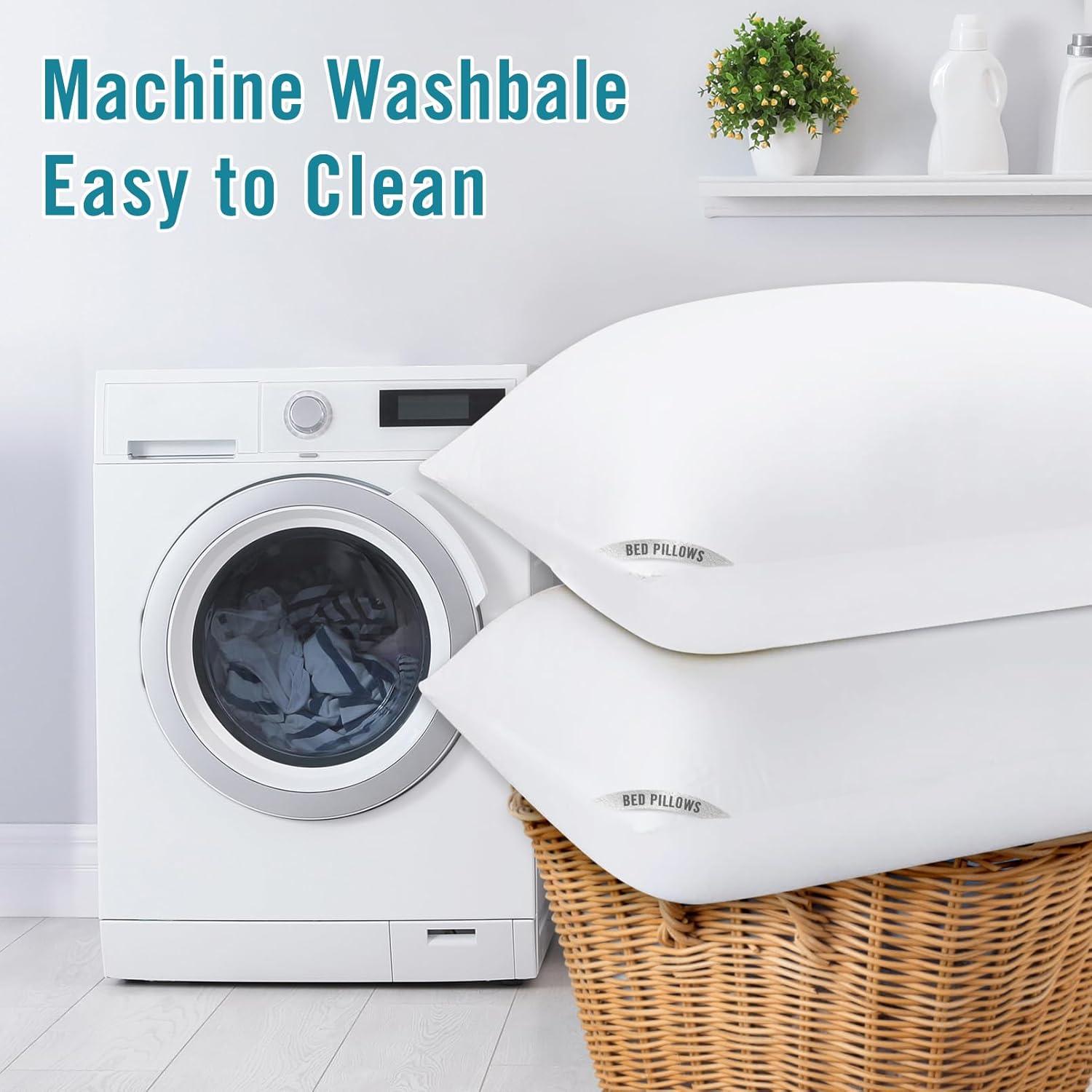 Almohadas Queen Sycoodeal 4 Piezas Lavables Soporte