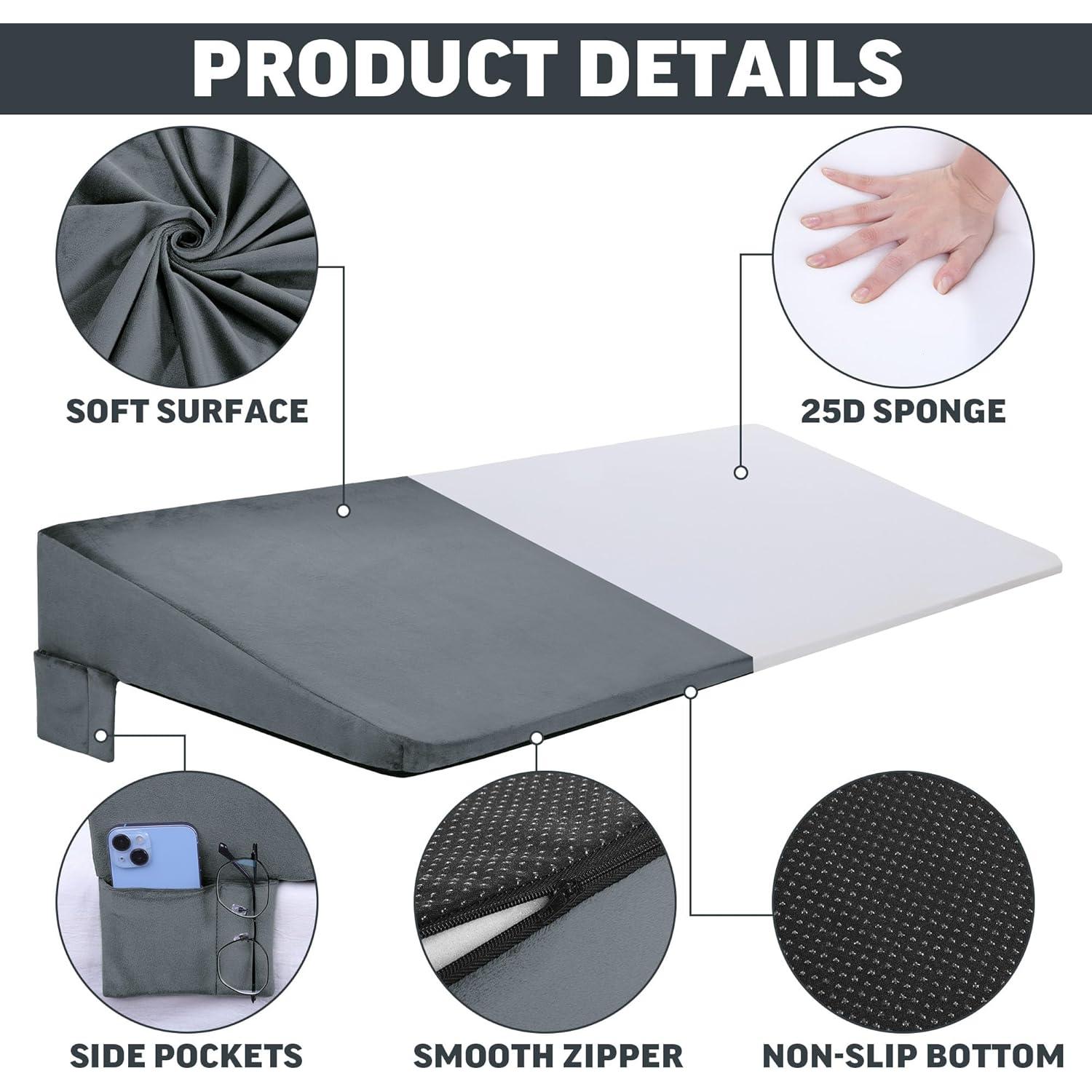 Almohada en Cuña MABOZOO 152x58x15 cm con Bolsa