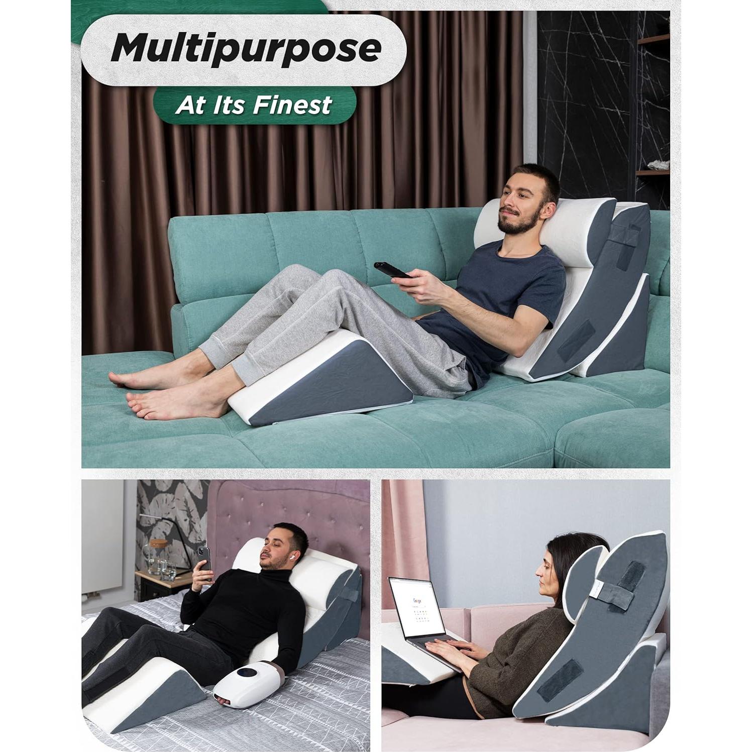 Lunix Juego de 4 Almohadas Ortopédicas LX5 Espuma de Memoria