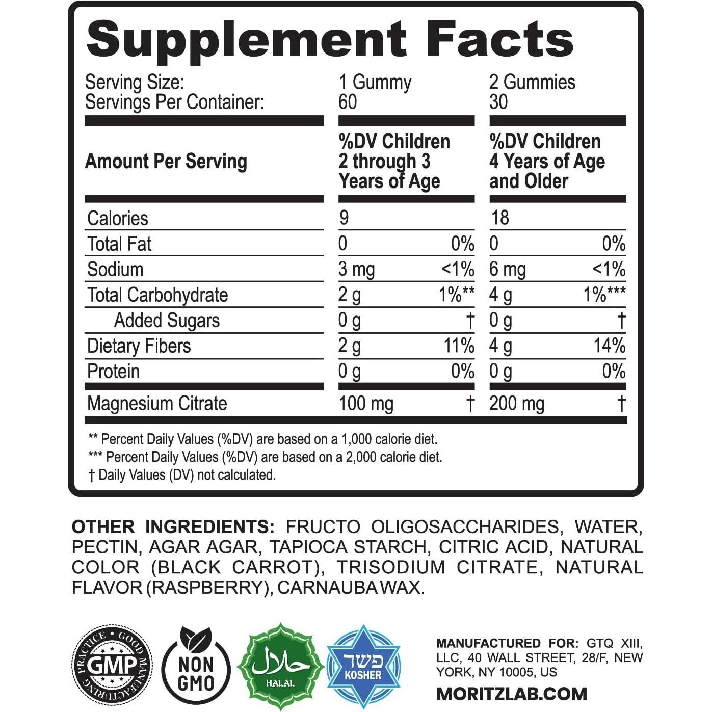 Gominolas de Magnesio Sin Azúcar Dr. Moritz 120 Unidades