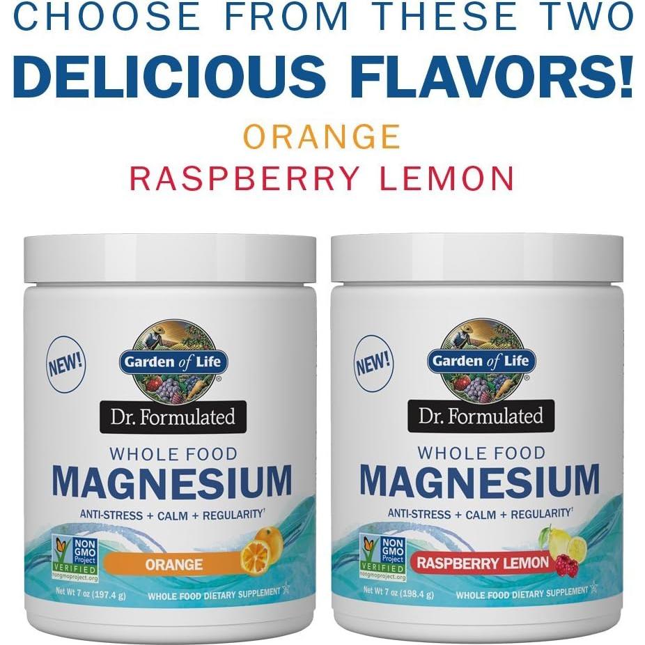 Magnesio en Polvo Jardín de la Vida 197.4g Naranja 40 Porciones