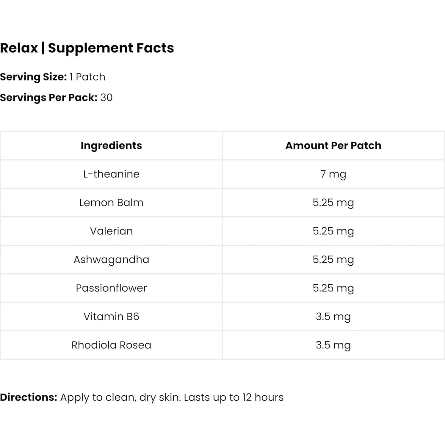 Parches de Relajación The Patch Remedy 30 Parches Calmantes