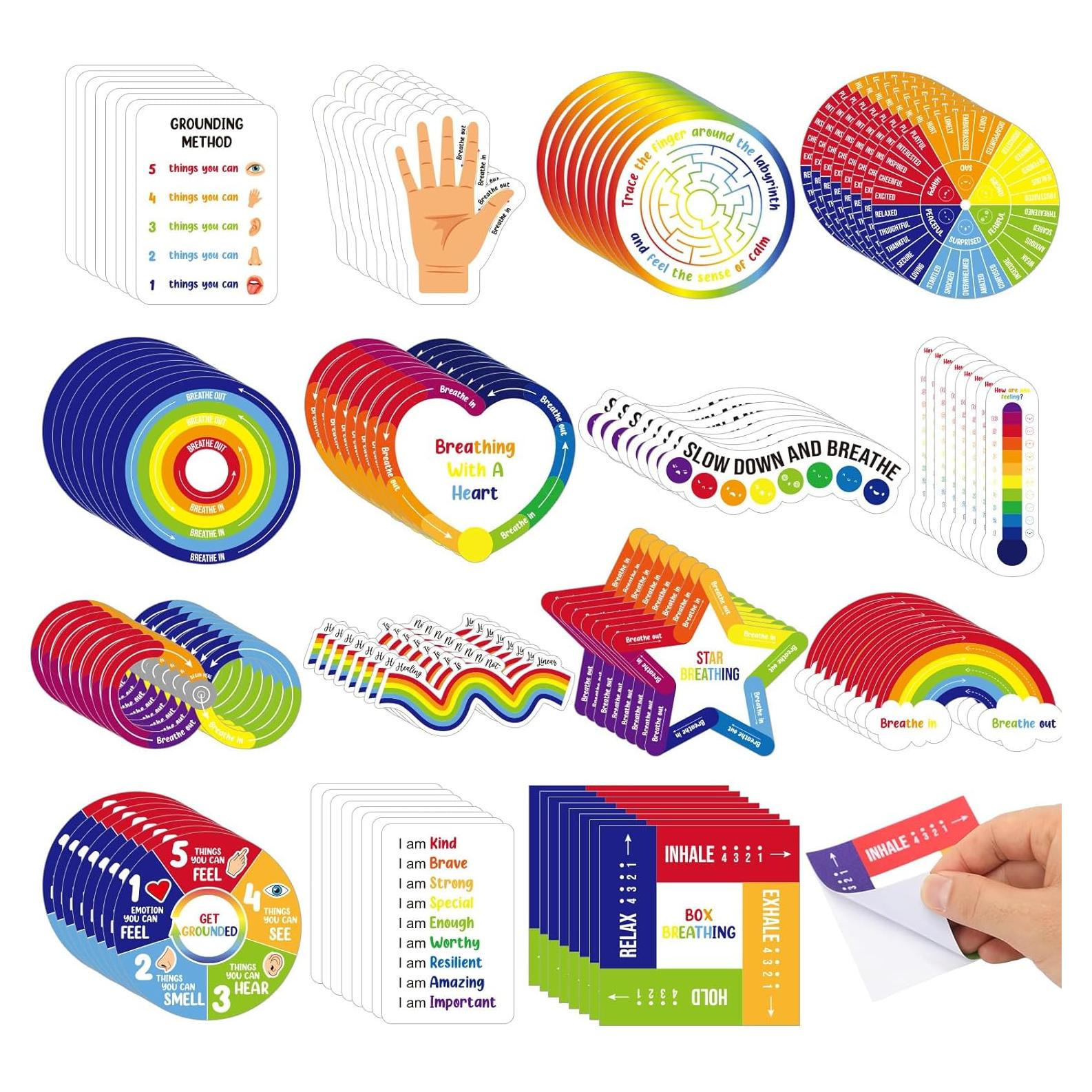 Stickers Sensoriales de Ansiedad Tenceur 120 Pcs Coloridos