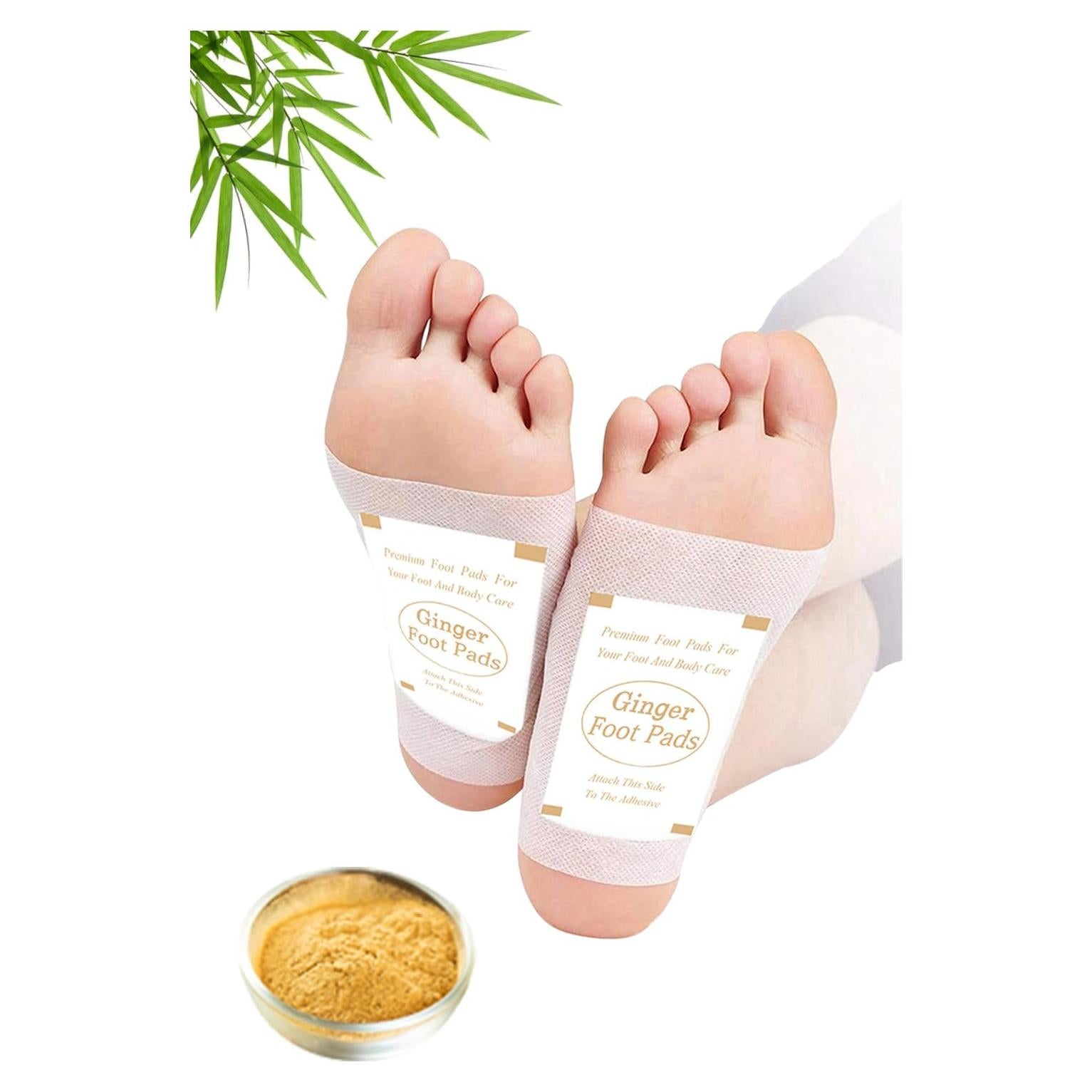 Almohadillas para pies TEWEAE - 60 unidades de jengibre y vinagre
