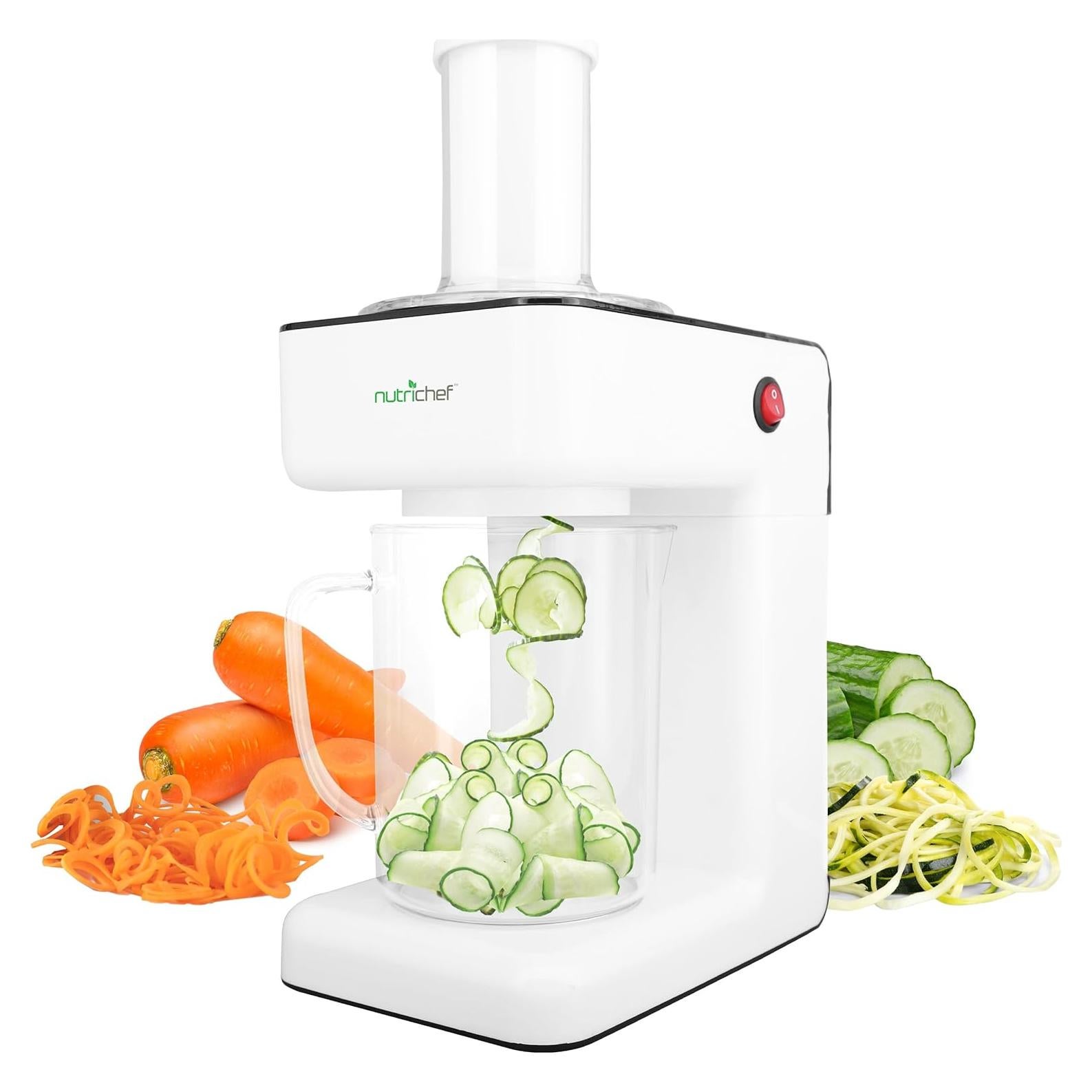 NutriChef Picadora Eléctrica 3-en-1 con Tazón 1.2L