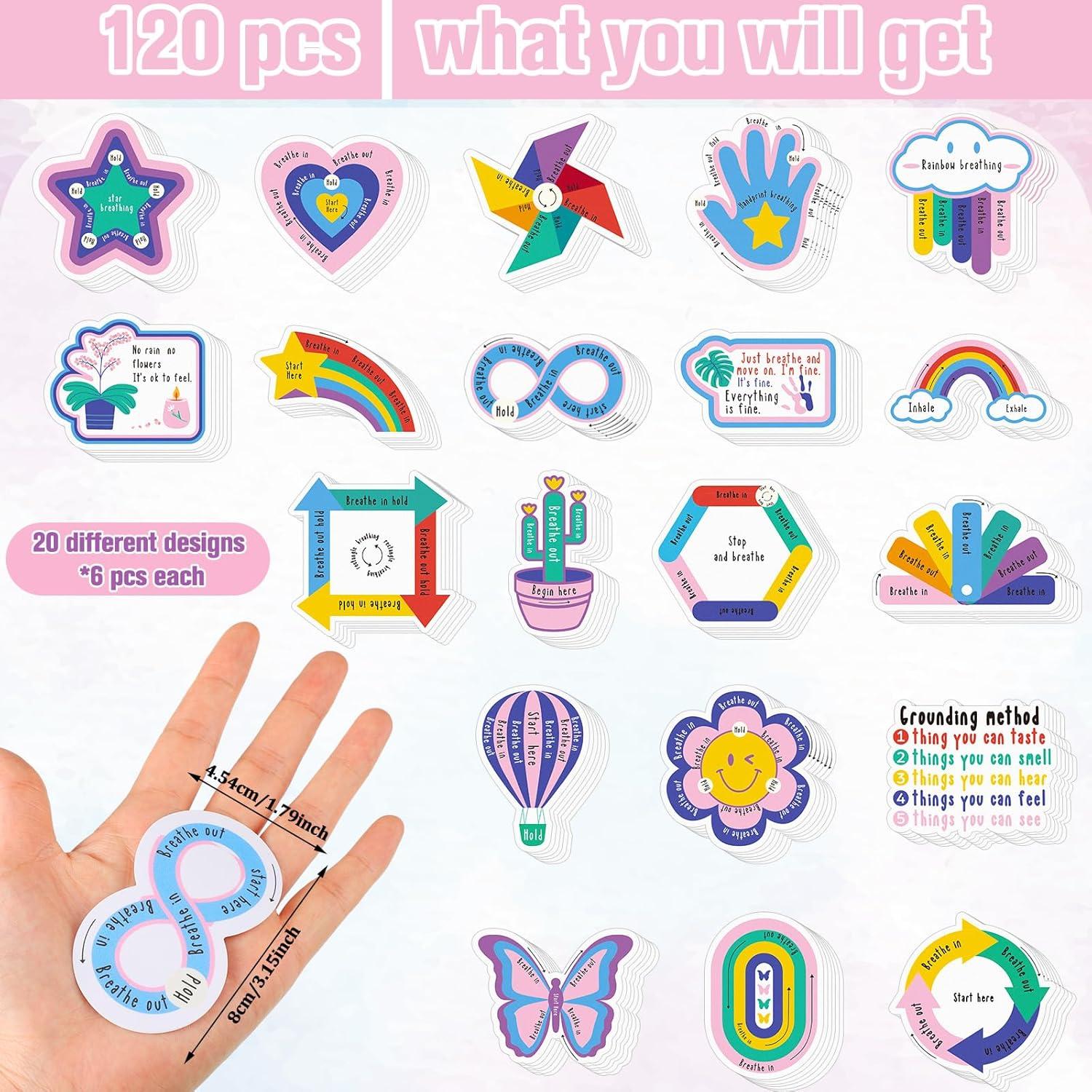 Etiquetas Sensoriales Kosiz 120 Pcs Alivio Estrés Adultos