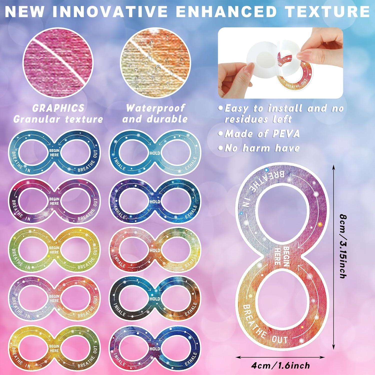 80 Etiquetas Sensoriales Crtiin para Alivio de Estrés 2.5x10 cm