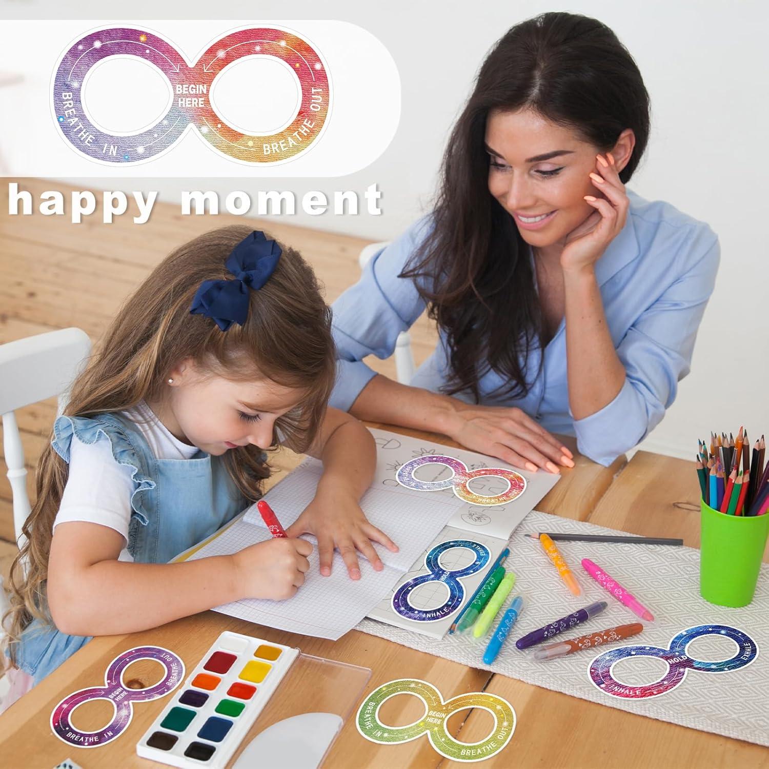 80 Etiquetas Sensoriales Crtiin para Alivio de Estrés 2.5x10 cm