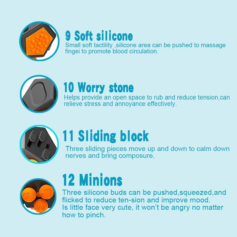Juguete Antiestrés HerMeng 12 Caras Alivio Ansiedad