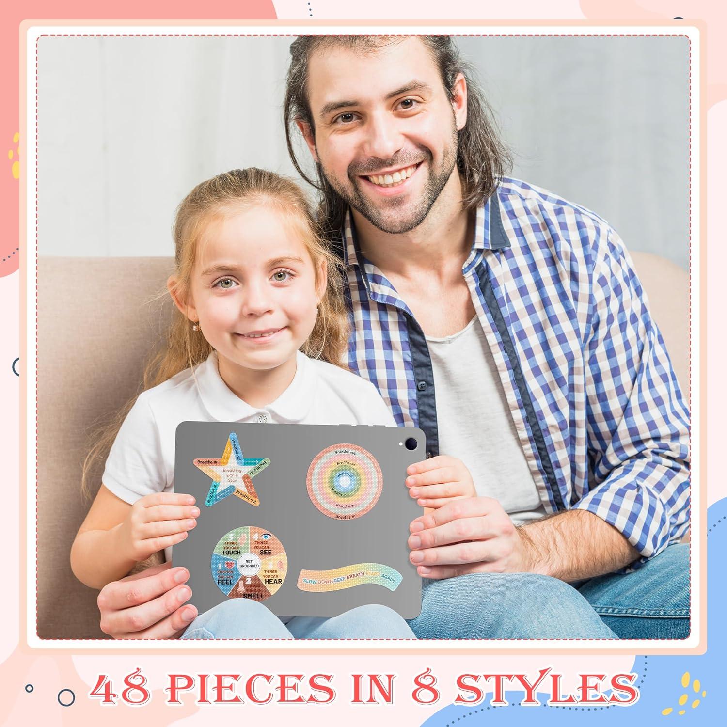 Calcomanías Sensoriales H1vojoxo 48 Piezas Alivio Estrés