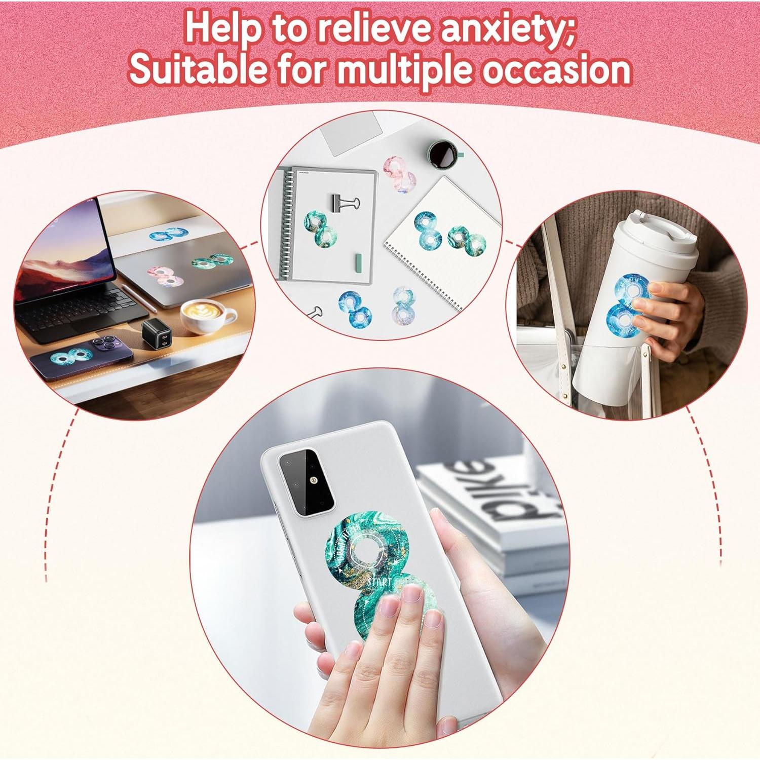 36 Calcomanías Calmantes Huimdery Multicolor Antiestrés