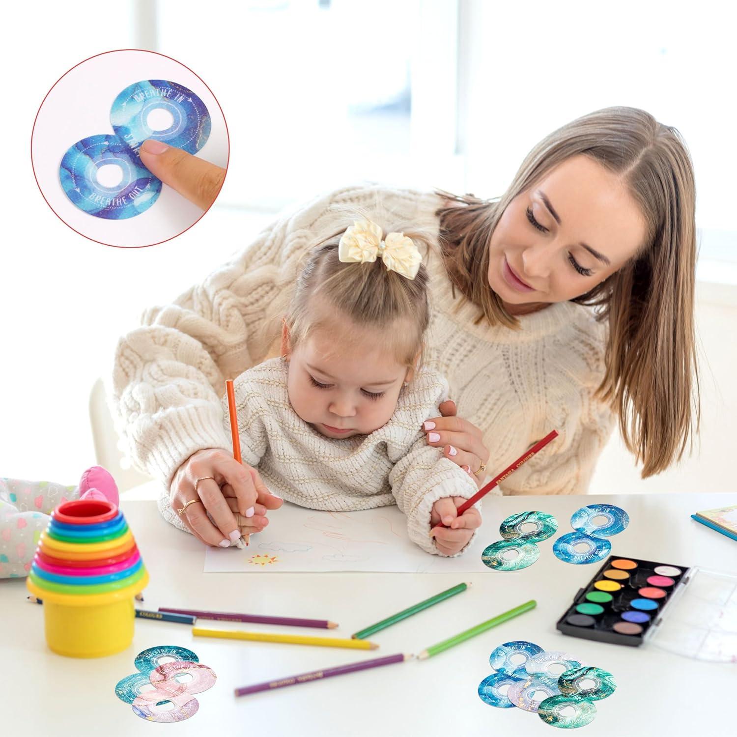 36 Calcomanías Calmantes Huimdery Multicolor Antiestrés