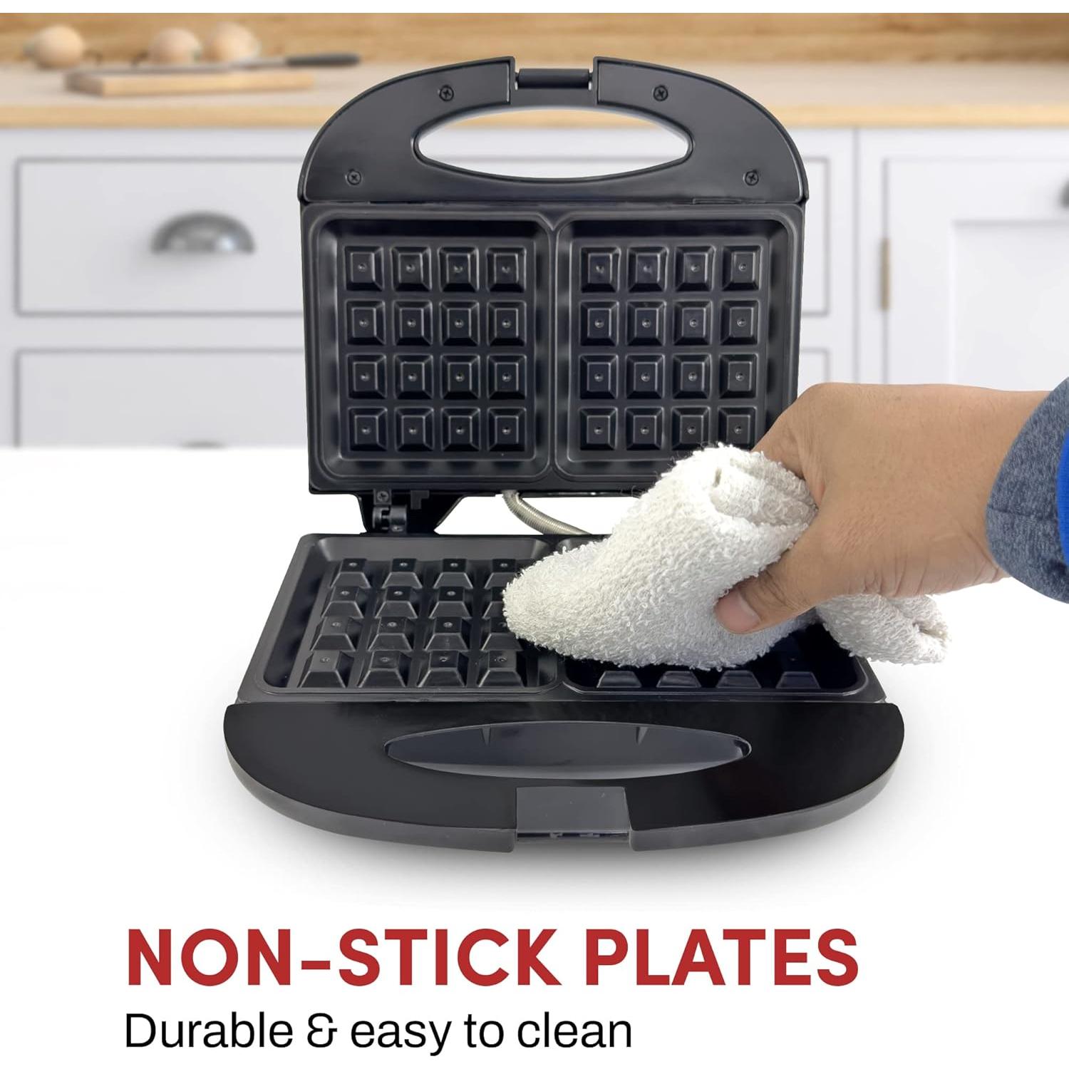 Horno de Waffles Belgas Elite Gourmet EWM-2207, 2 Rebanadas